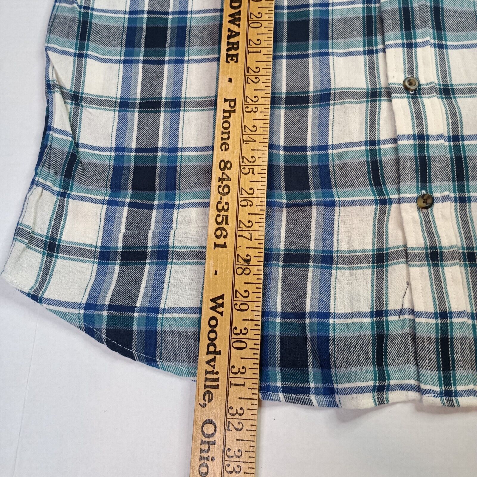 Saddlebred Saddlebred Flannel Shirt Men's L Blue Plaid Classic Fit Size US L / EU 52-54 / 3 - 6 Thumbnail
