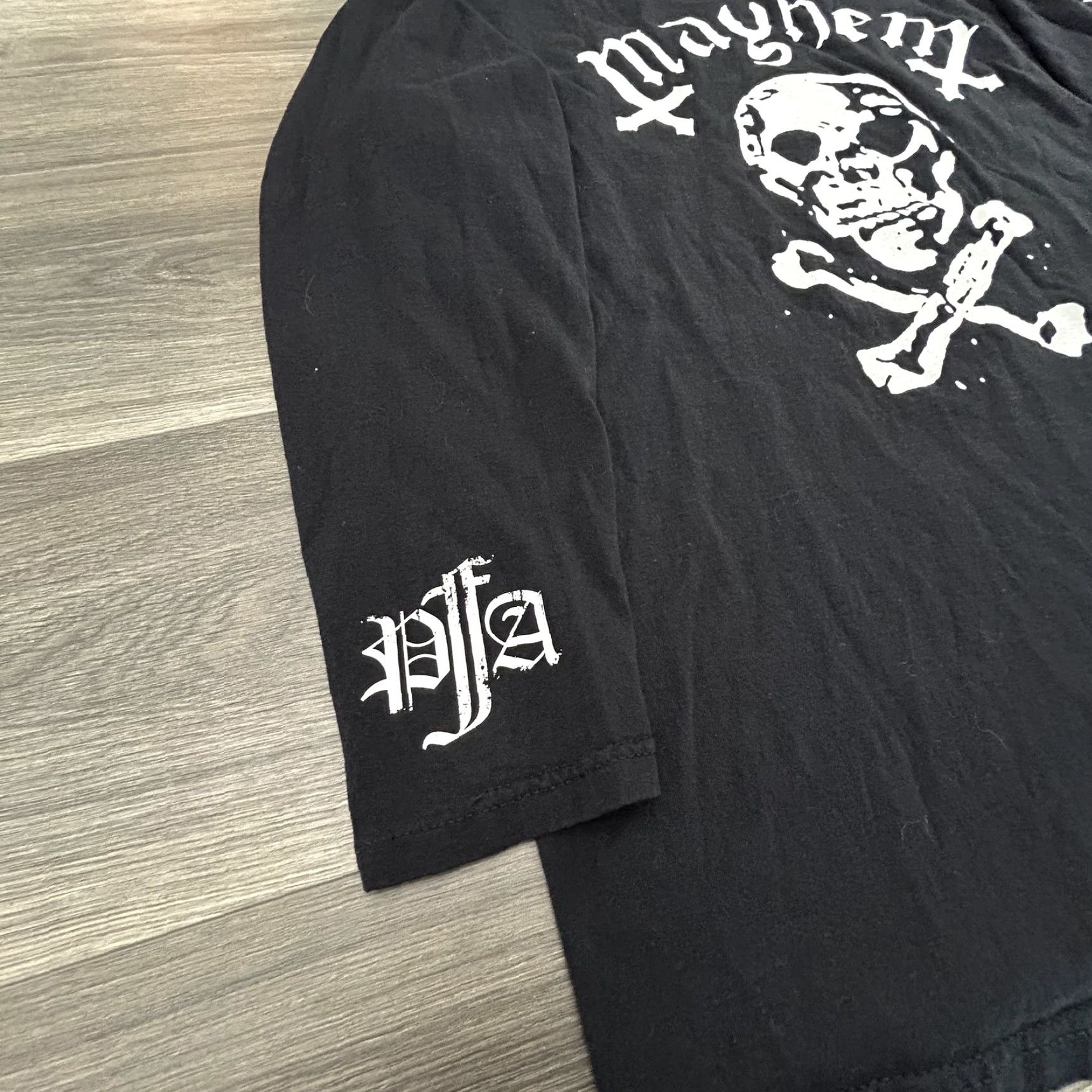 Commando VINTAGE Mayhem Shirt Mens Large Black Command For Blood Long Sleeve Skull Metal Band Shirt Size US L / EU 52-54 / 3 - 4 Thumbnail