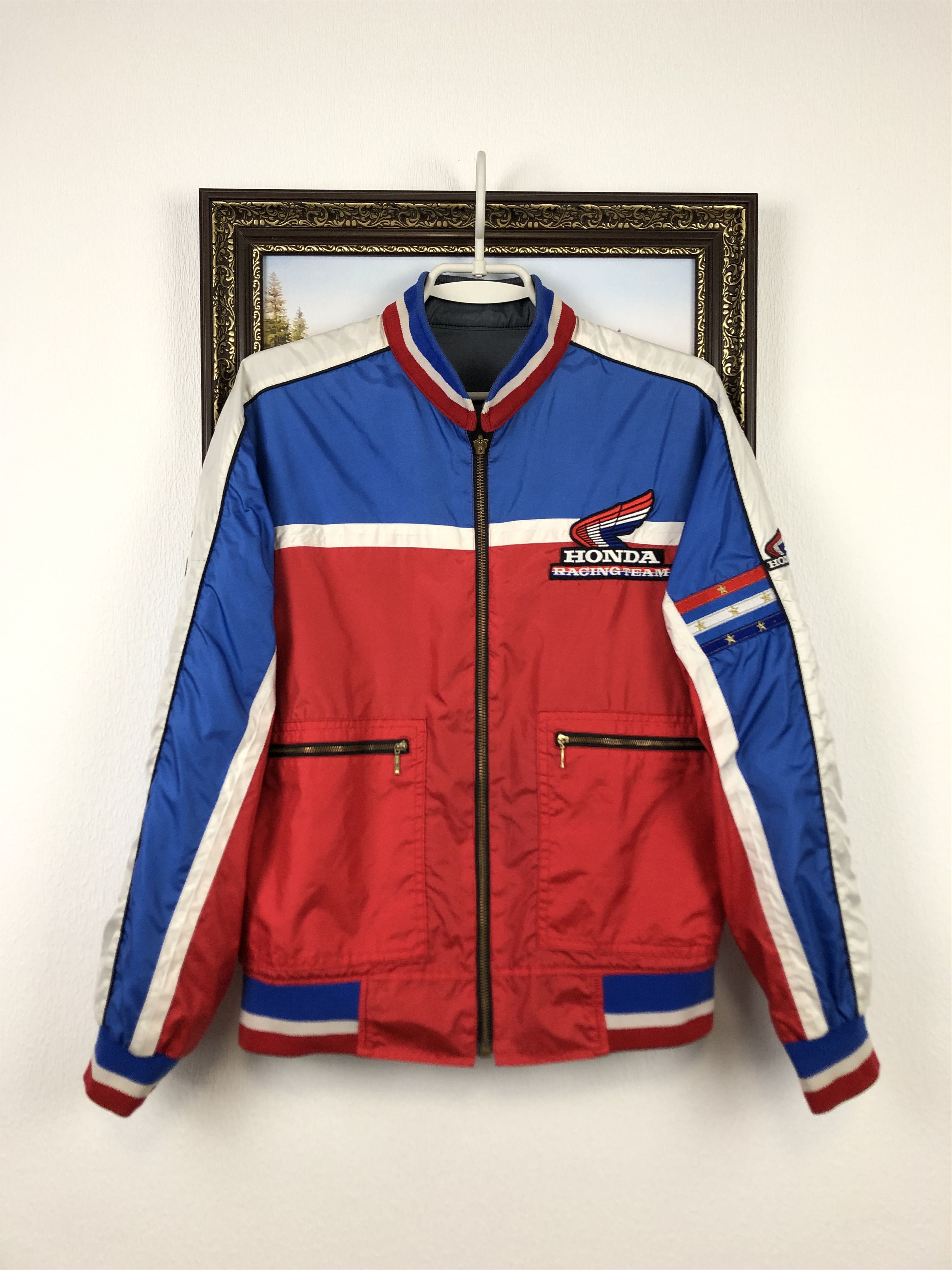 Image of VTG Honda Racing Team Motorsport Jacket Windbreaker, Men's (Size Small)