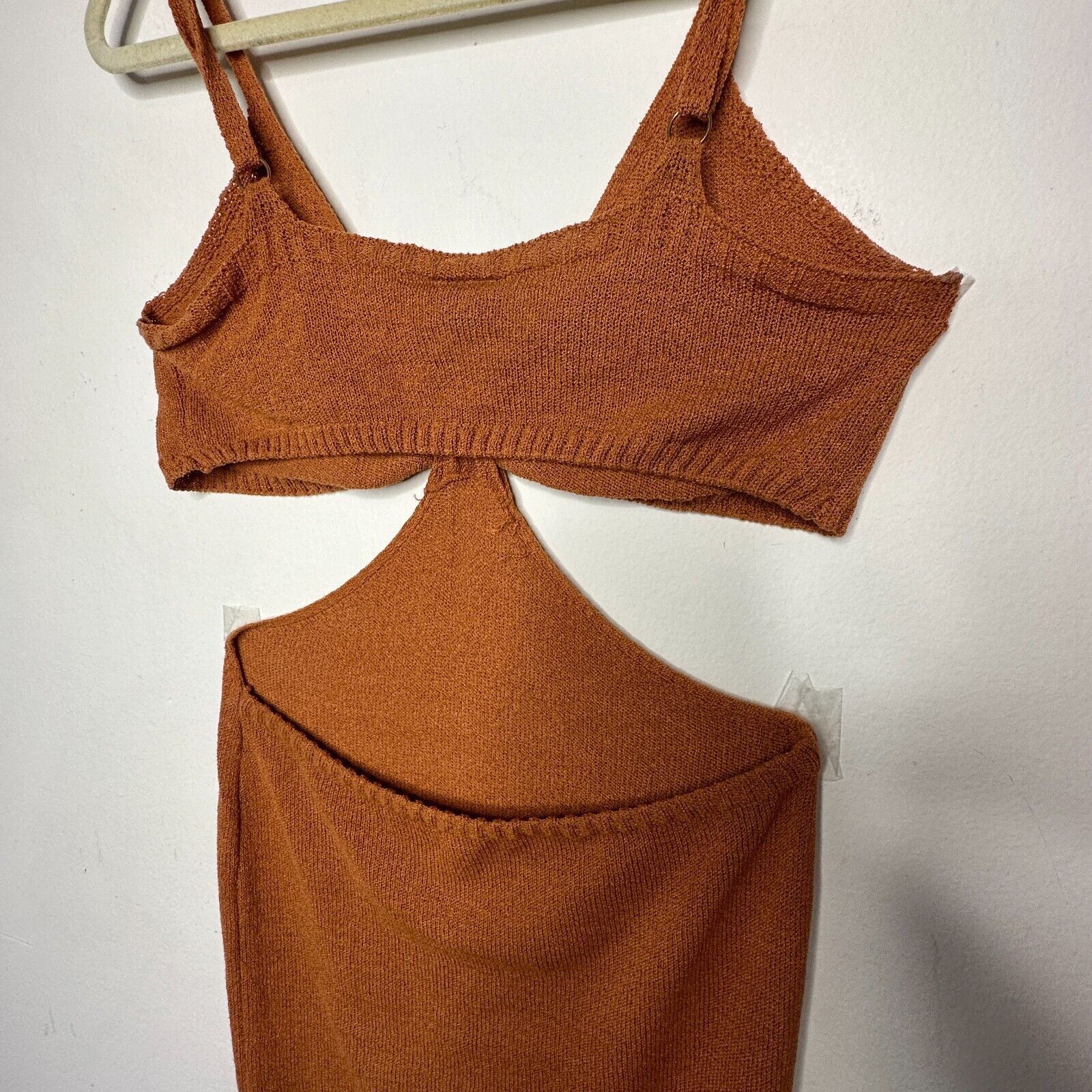 Other Blanc Clothing Camel Cut-Out Front Spaghetti Maxi Dress L Size L / US 10 / IT 46 - 6 Thumbnail
