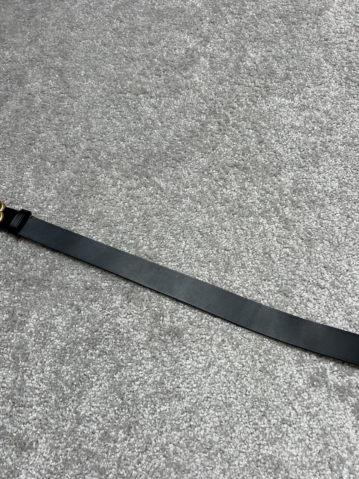 Balenciaga Balenciaga BB Gold Buckle Leather Belt Size ONE SIZE - 7 Thumbnail