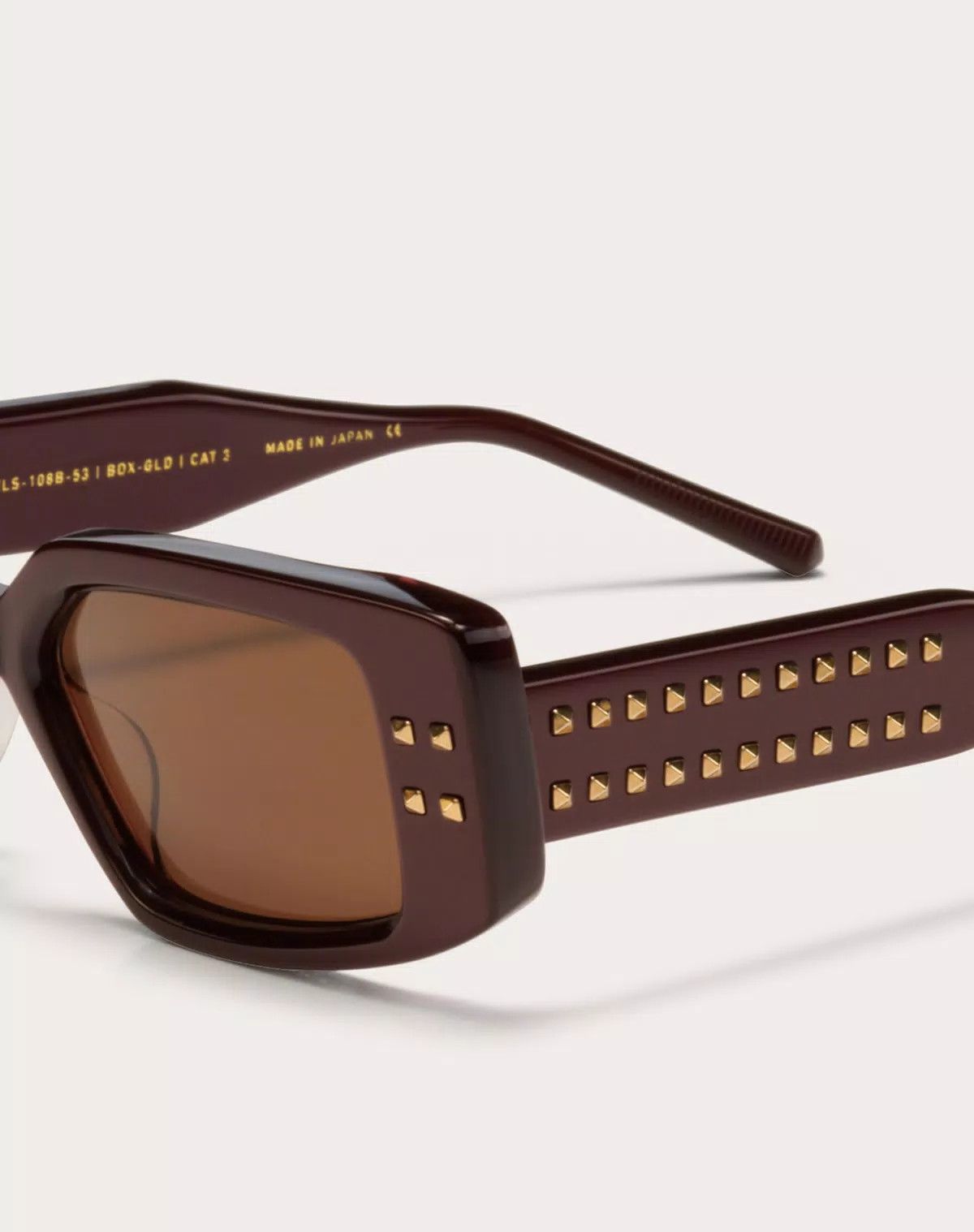 Valentino oc11z0725 Size: 53/ Rectangular Acetate Frame in Brown/Gold Size ONE SIZE - 4 Thumbnail