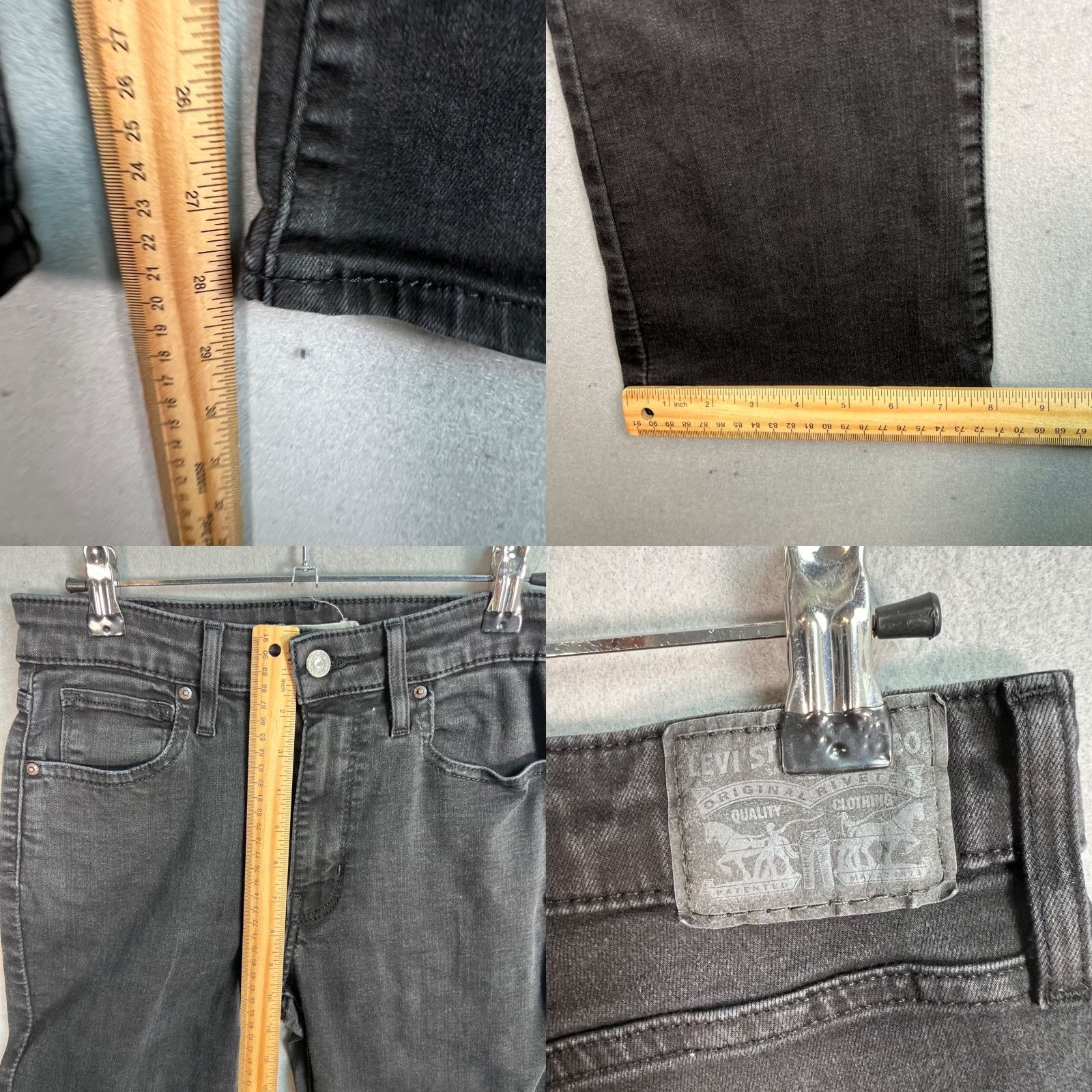 Levi's Levi's Womens Bootcut Jeans 29 x 28 Black Denim Sustainable Regular Mid Rise Size 29" - 8 Thumbnail
