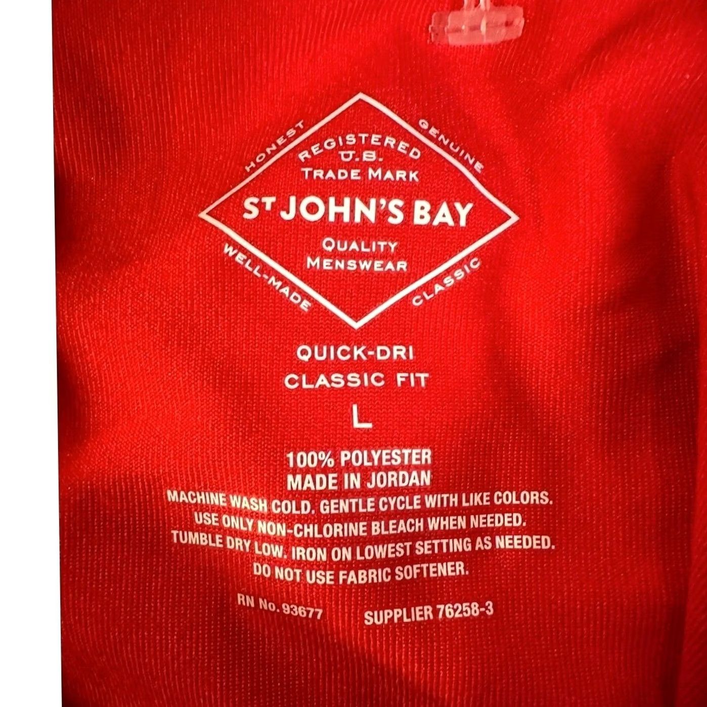 Vintage St. Johns Bay Polo Shirt Mens Large Red Golf Quick-Dri Classic Fit Short Sleeve Collared Shirt Mens Red Golf Shirt Quick-Dri Classic Fit Size US L / EU 52-54 / 3 - 4 Thumbnail