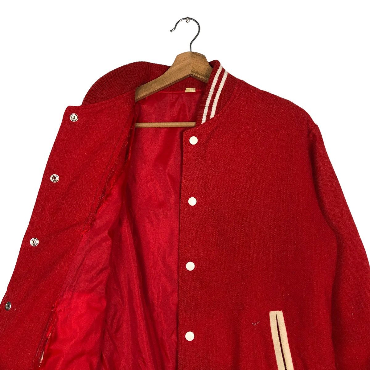 Japanese Brand 🔥VINTAGE VARSITY JACKET BOMBER JUMPER STADIUM RICH RED Size US M / EU 48-50 / 2 - 12 Thumbnail