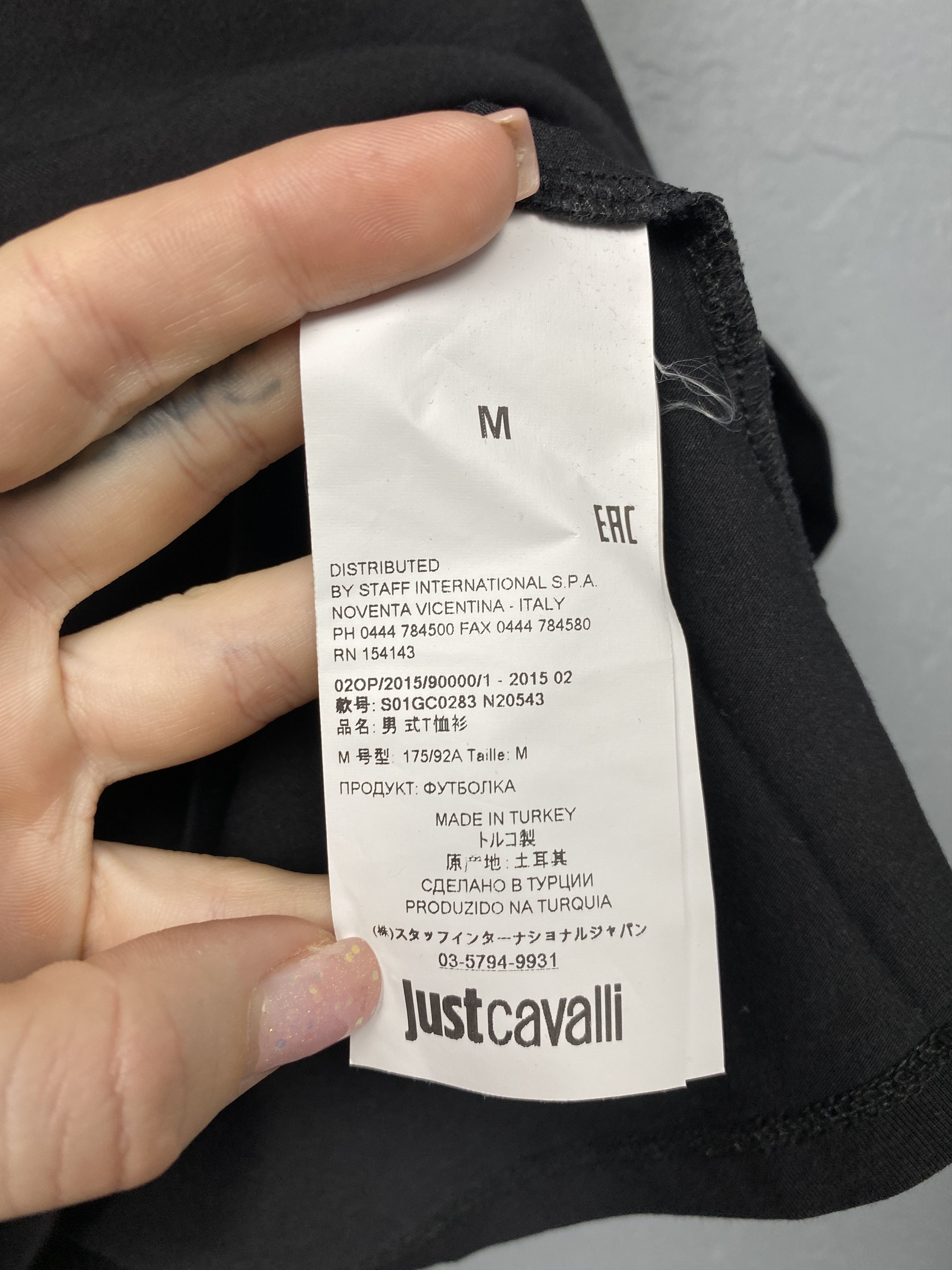 Just Cavalli Just Cavalli Mens Crew Neck T-Shirt Size US M / EU 48-50 / 2 - 5 Thumbnail