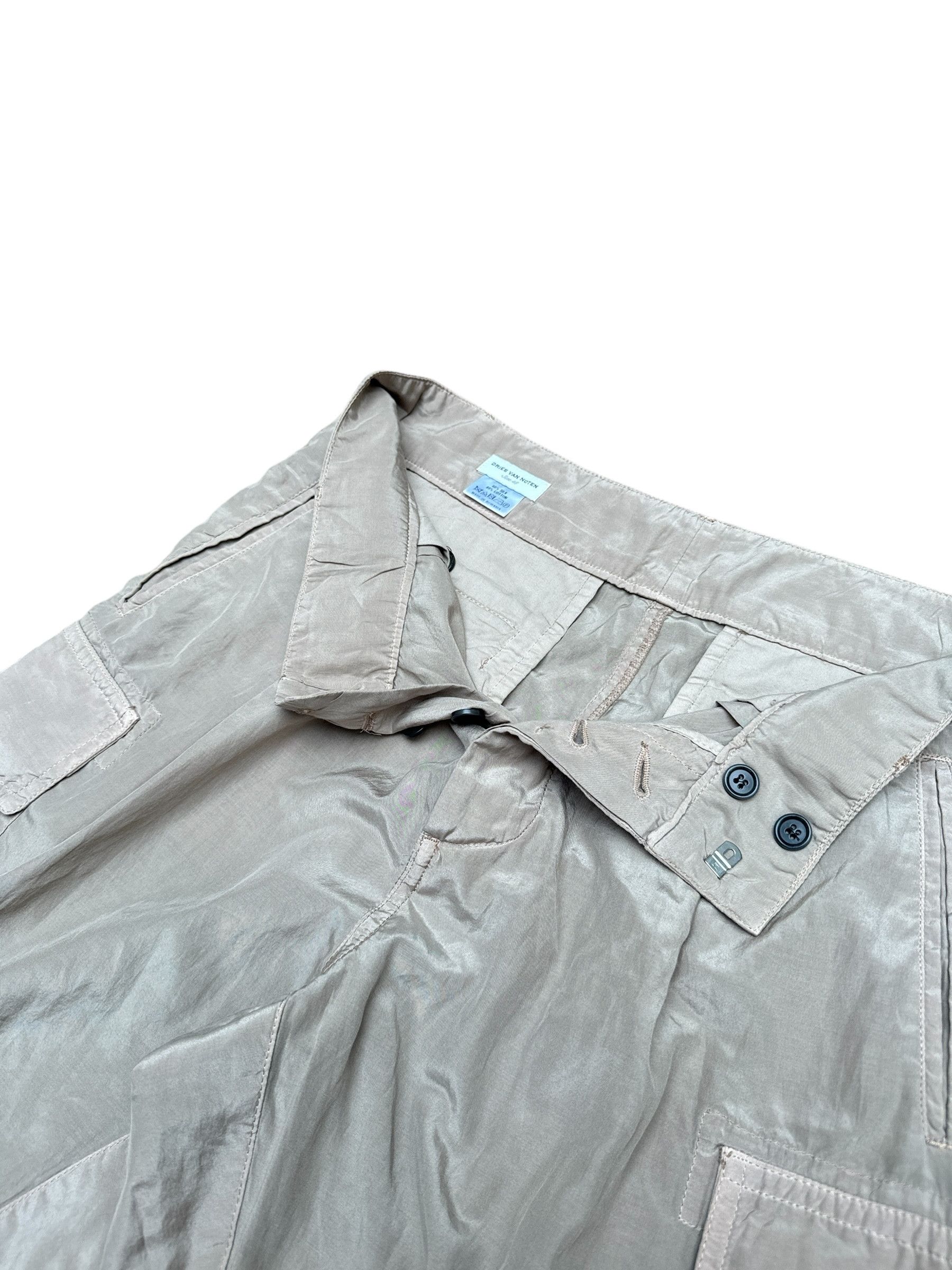 Dries Van Noten Beige Silk Blend Cargo Pants Size US 31 - 5 Thumbnail