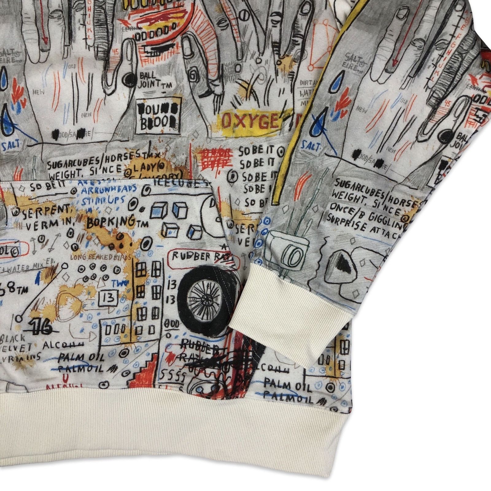 H&M × Jean-Michel Basquiat × Who Decides War H&M Who Decides War x Basquiat x Ev Bravado Graffiti Hoodie Size US M / EU 48-50 / 2 - 3 Thumbnail