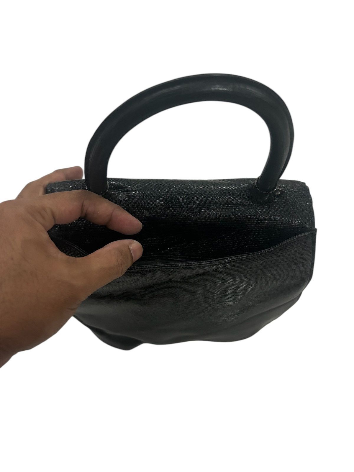Leather × Vintage TOWANNY HANDLE BAG X BLACK LEATHER Size ONE SIZE - 5 Thumbnail