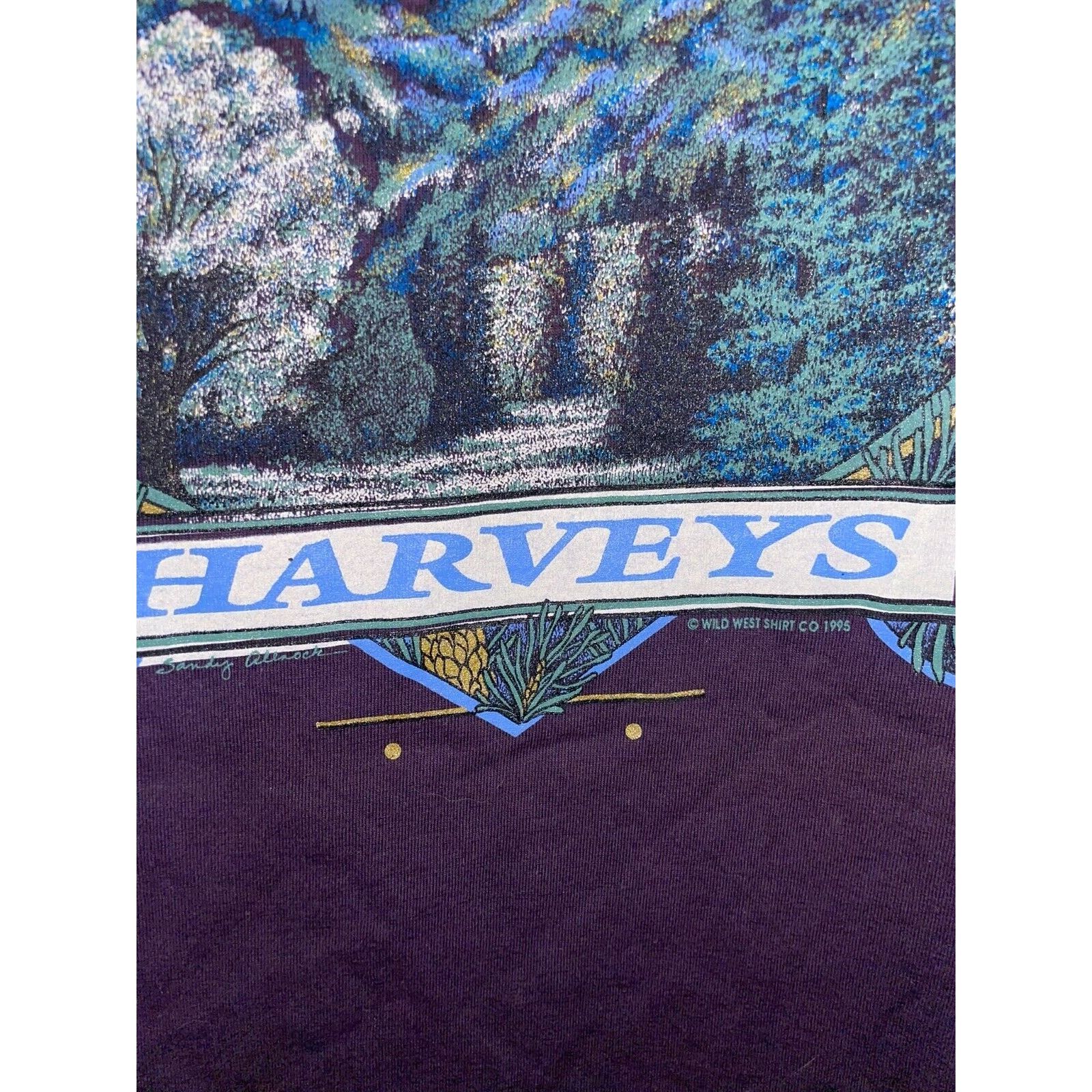 Jerzees Vintage Lake Tahoe Shirt Harveys Tee USA 90s Graphic Large Size US L / EU 52-54 / 3 - 4 Thumbnail