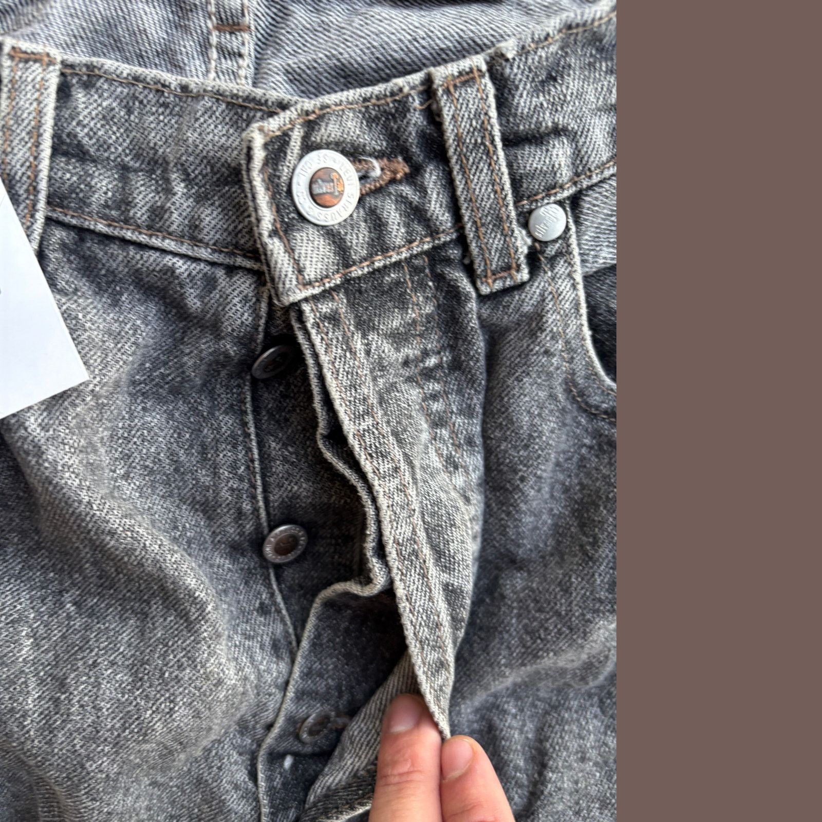 Levi's VTG Baggy Jeans | Levi’s SilverTab Gray | Y2K Streetwear Size US 33 - 3 Thumbnail