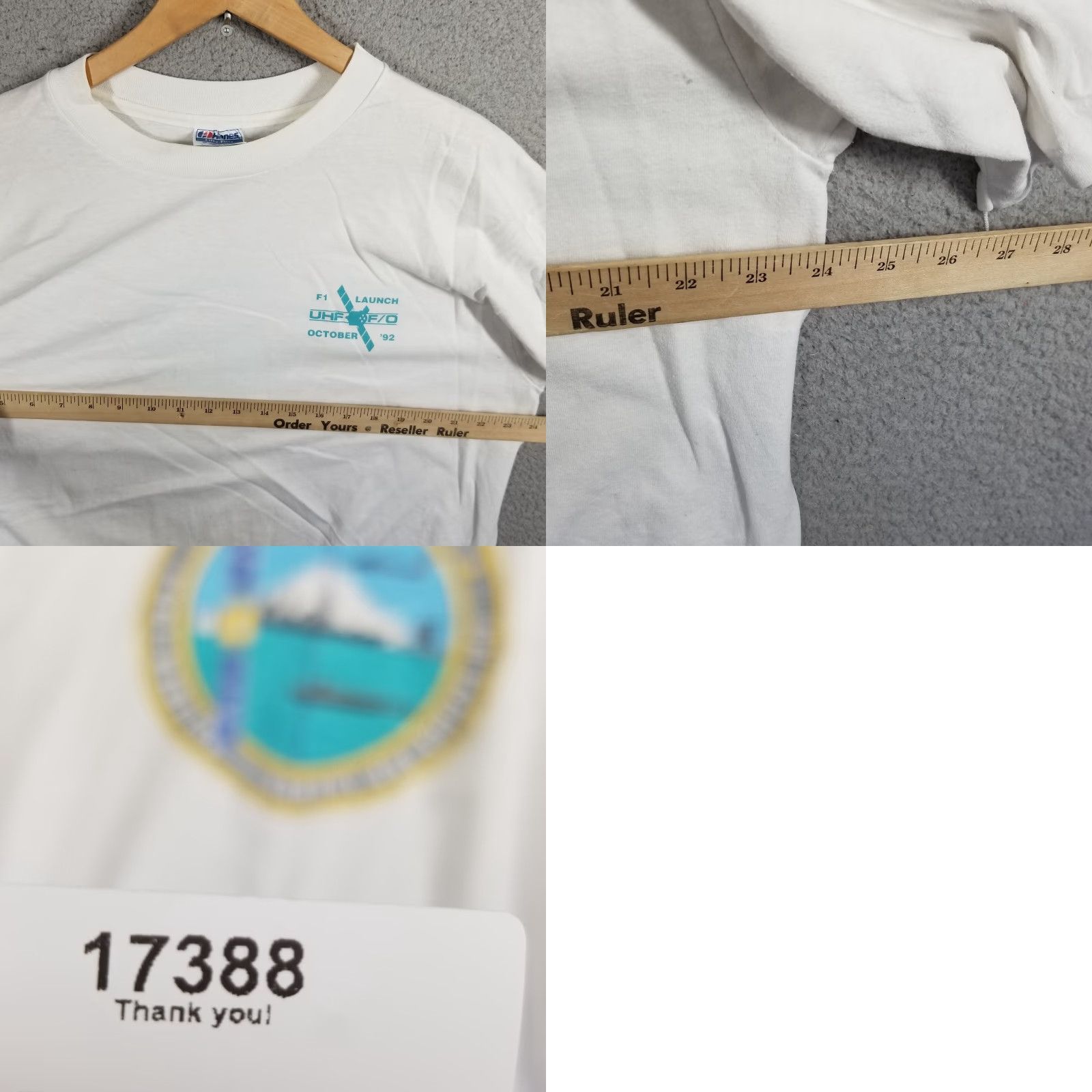 Vintage VINTAGE US Navy Military Communications T-Shirt Men XL White 90s Satellite Launch Logo Nautical Outdoor Size US XL / EU 56 / 4 - 8 Thumbnail