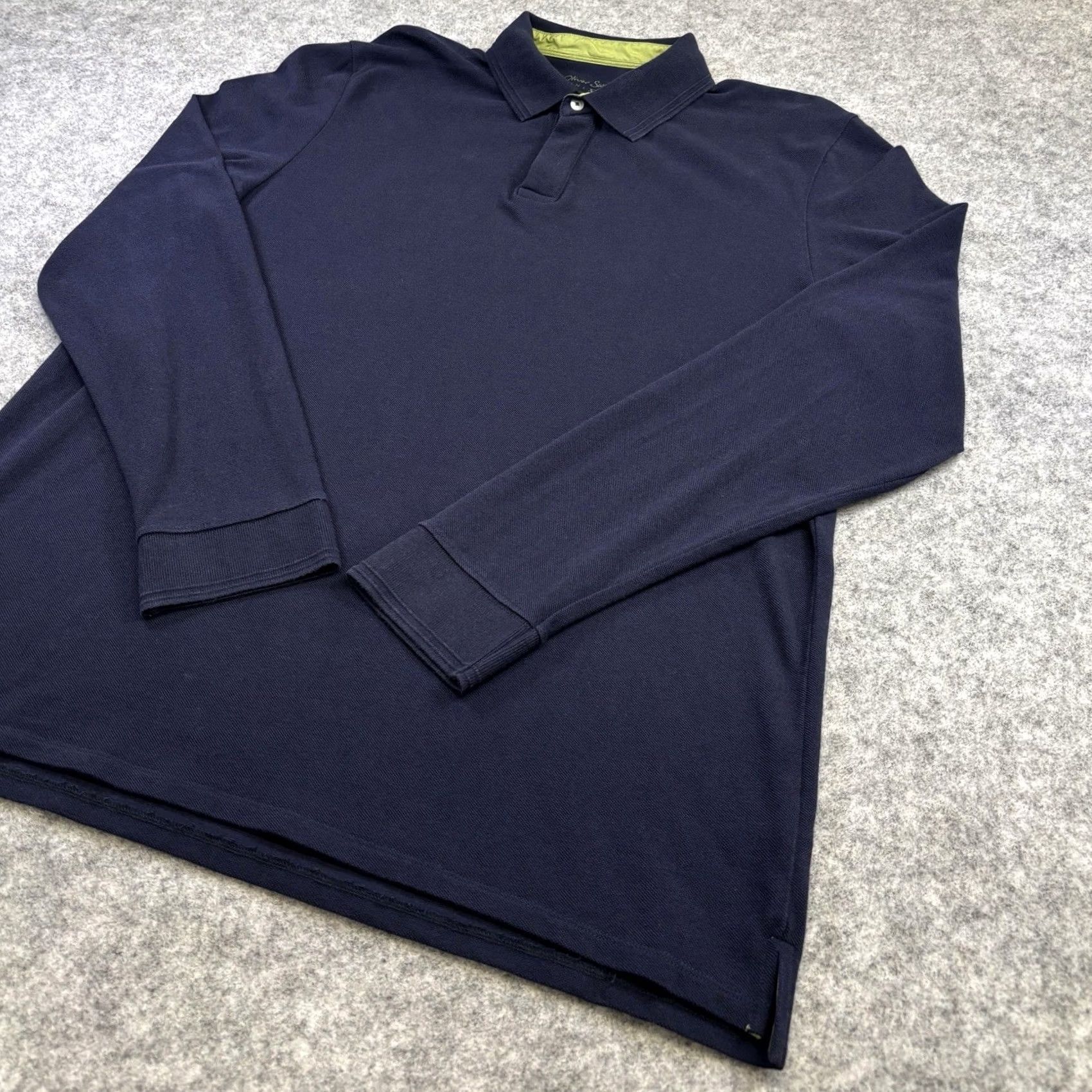 Oliver Sweeney VINTAGE Oliver Sweeney Polo Shirt XL Long Sleeve Navy Men’s Top Pre Loved Size US XL / EU 56 / 4 - 3 Thumbnail
