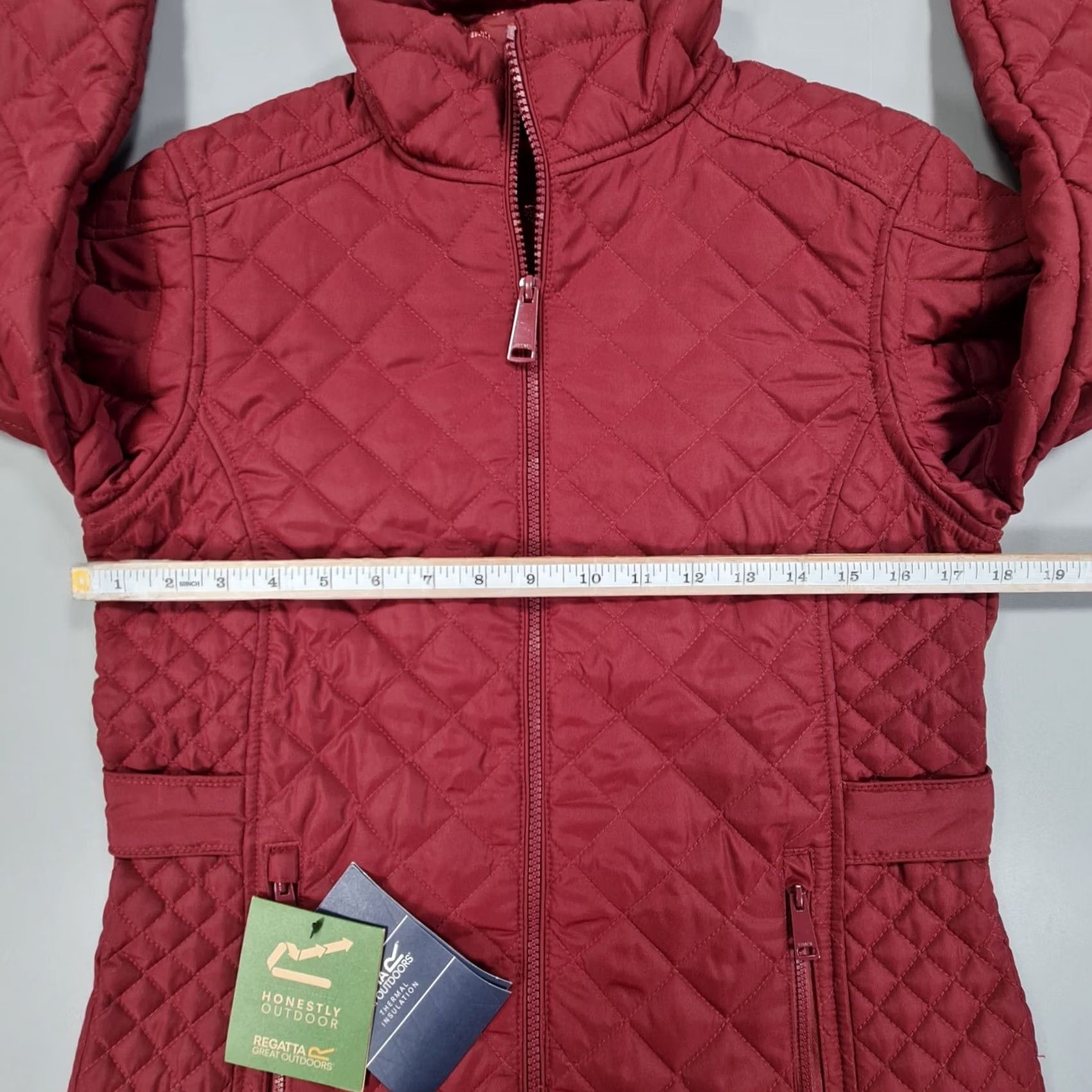 Vintage Regatta Womens Jacket Red Charleigh Quilted Insulated Full Zip 10 UK Size L / US 10 / IT 46 - 7 Thumbnail