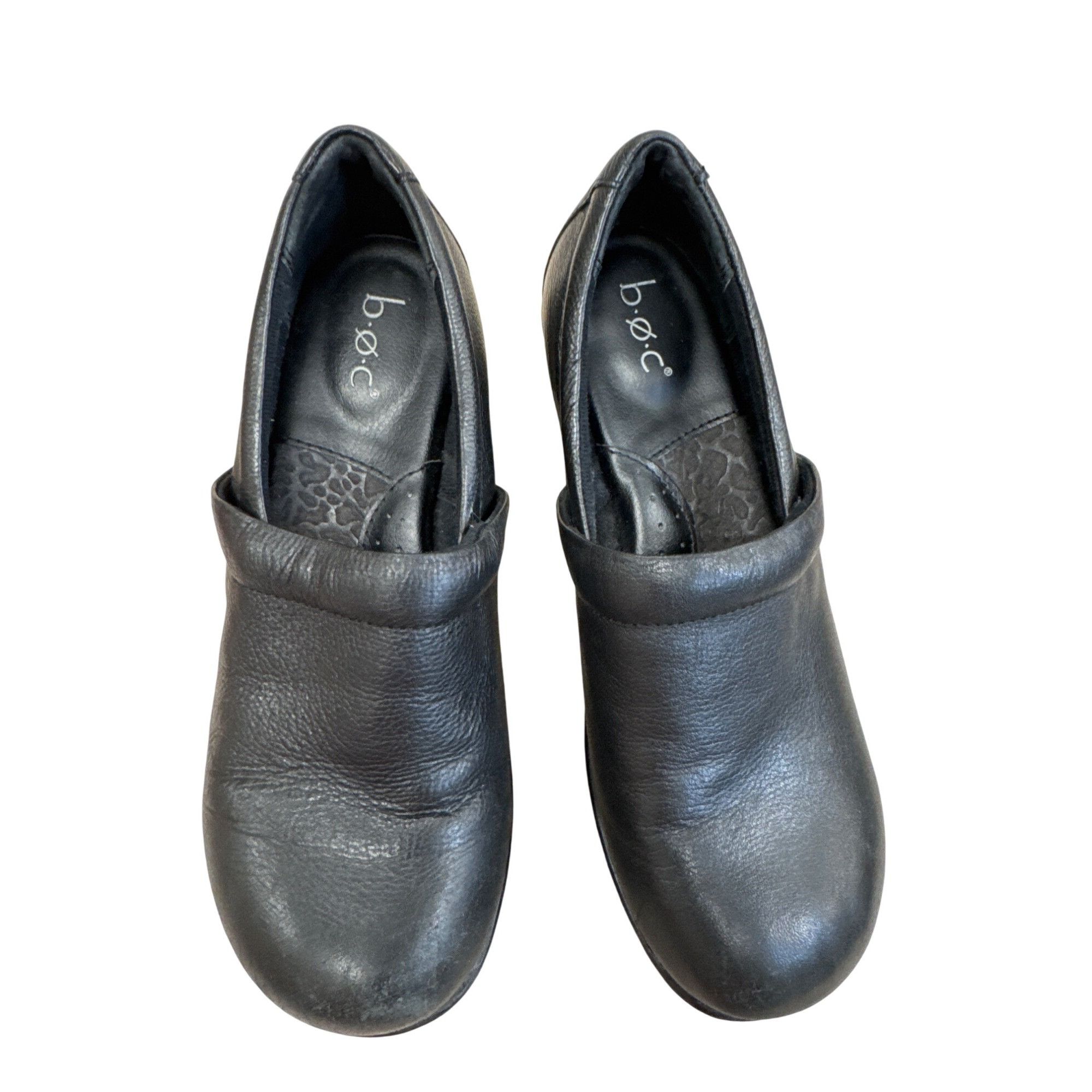 Boc B.OC Womens Black Leather Clogs Mules 7M SKU 7484 Size US 7 / IT 37 - 9 Thumbnail