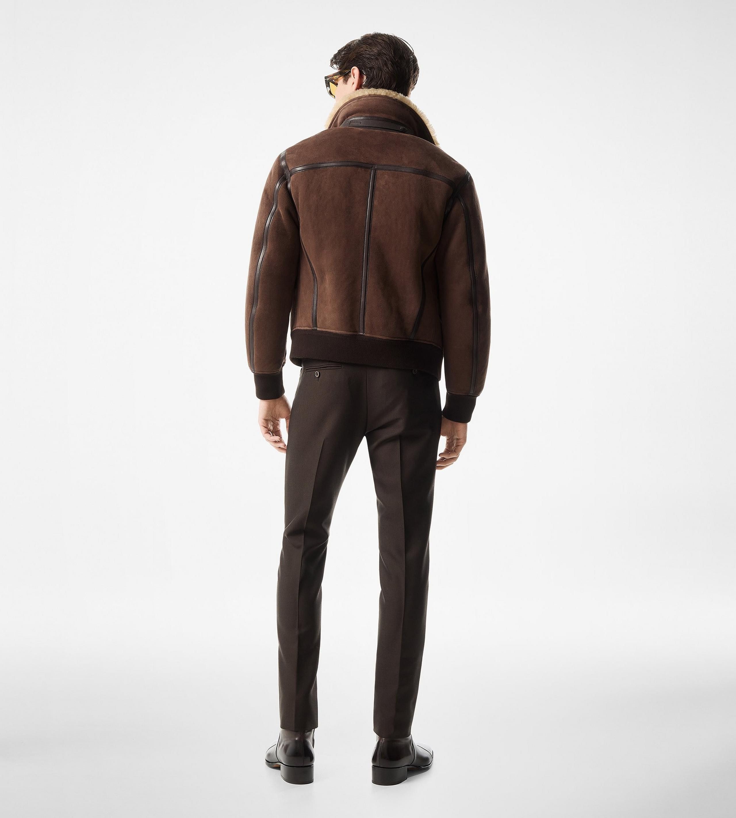 Tom Ford o1w1db10925 LBS053 Leather Wear Blouson Jacket in Dark Brown Size US L / EU 52-54 / 3 - 3 Thumbnail