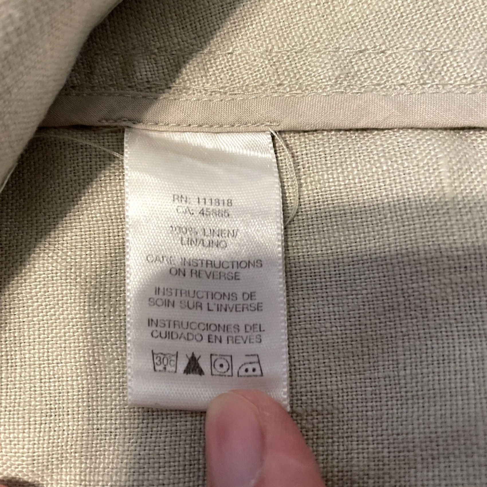 Vintage MICHAEL Michael Kors Women's Linen Button Front Blazer Jacket 16W Tan Linen Basic Jacket 16W Womens Size XXL / US 16-18 / IT 52-54 - 5 Thumbnail