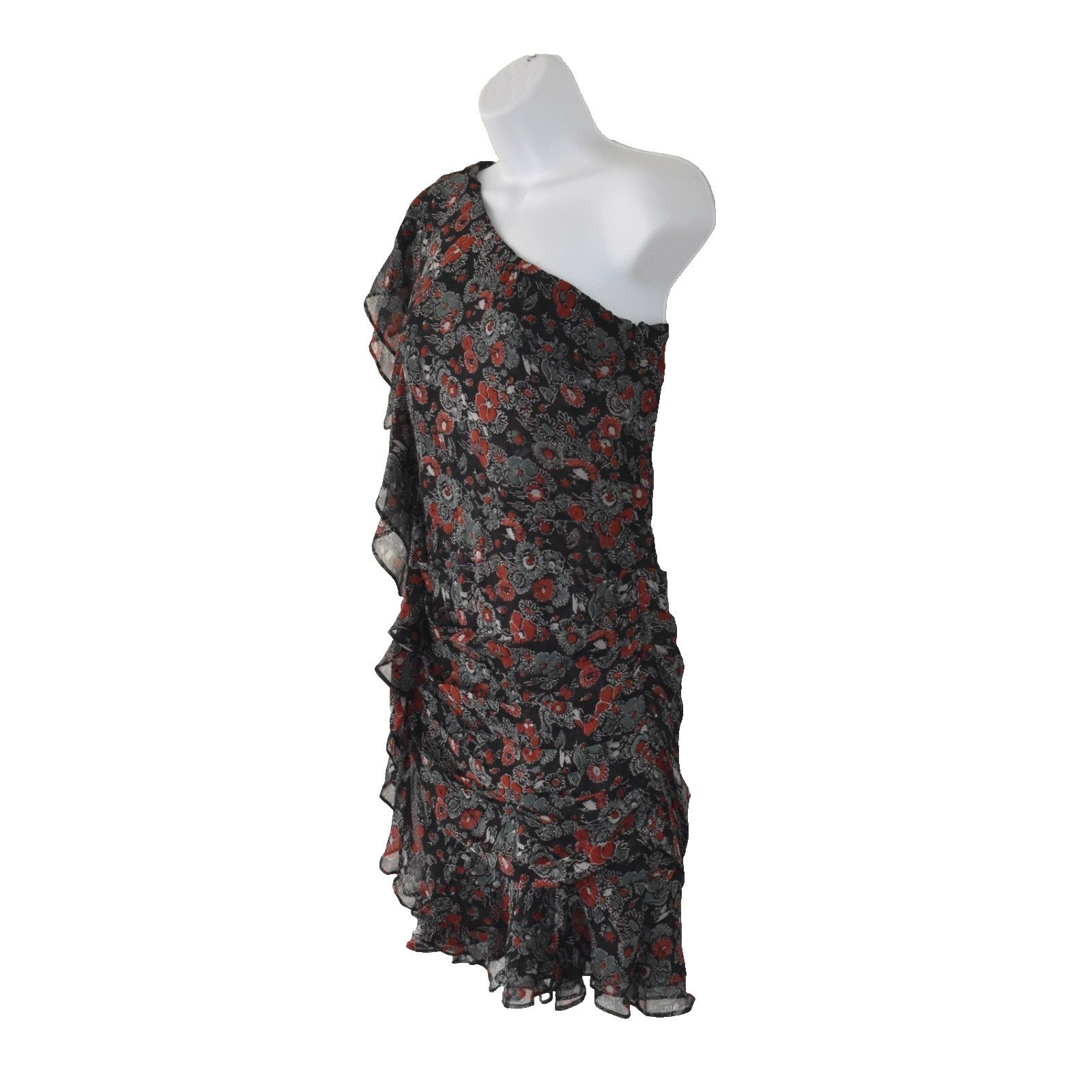 Veronica Beard NEW VERONICA BEARD Ballard Silk Floral Print Ruffle Dress 12 Size XL / US 12-14 / IT 48-50 - 4 Thumbnail