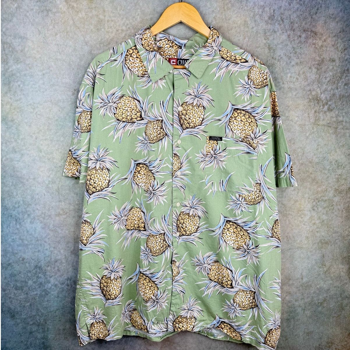 Chaps Ralph Lauren VTG 90s Chaps Ralph Lauren Button Up Shirt Sz XL Green Size US XL / EU 56 / 4 - 1 Thumbnail
