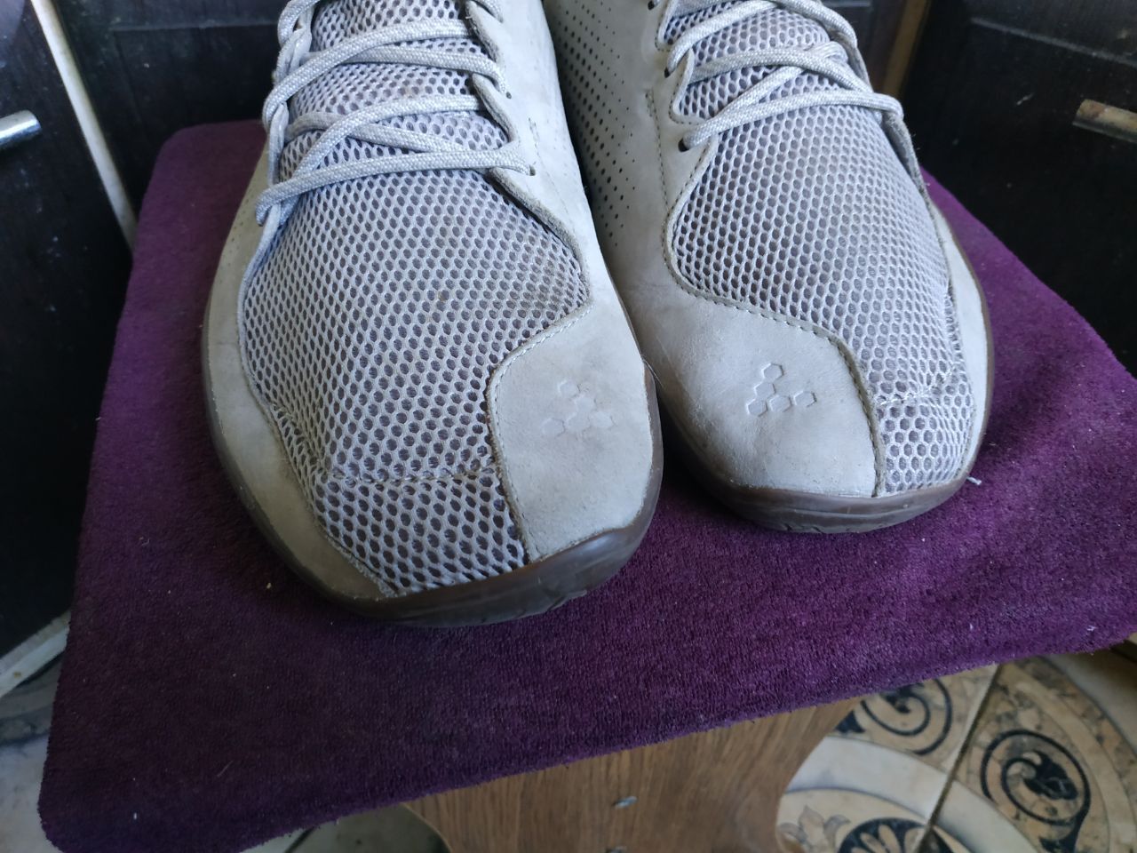 Vivobarefoot Vivobarefoot Primus Trio Grey Leather Mesh Shoes EU 45 US 12 Size US 12 / EU 45 - 16 Thumbnail