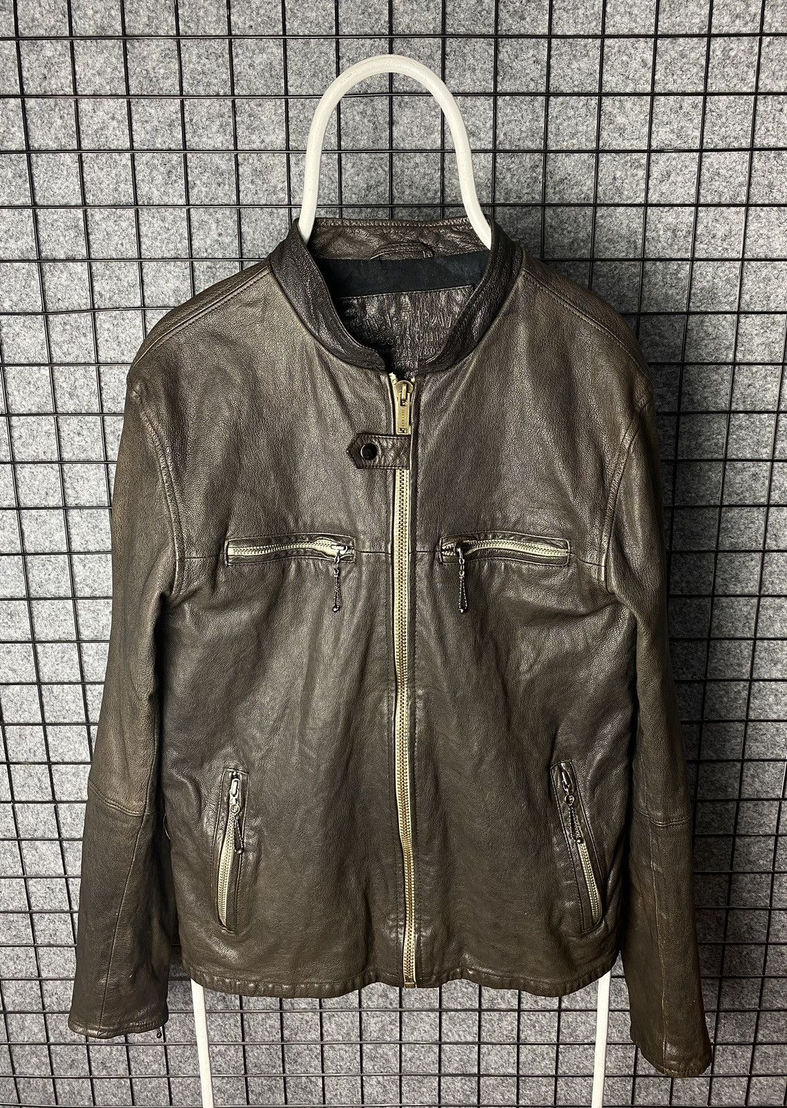 Firetrap × Genuine Leather Firetrap 2012 Genuine Leather Biker Jacket Size L Size US L / EU 52-54 / 3 - 1 Thumbnail