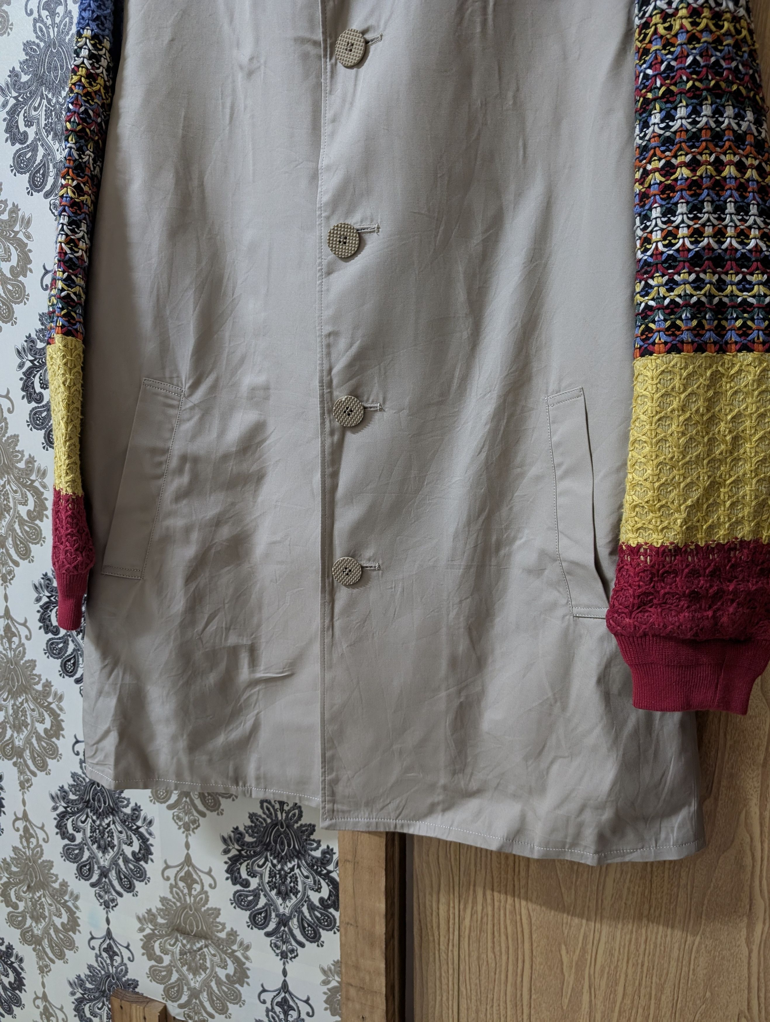 PHENOMENON S/S 2014 PHENOMENON Arm Knit Switch Cotton Long Coat Beige Size M / US 6-8 / IT 42-44 - 6 Thumbnail