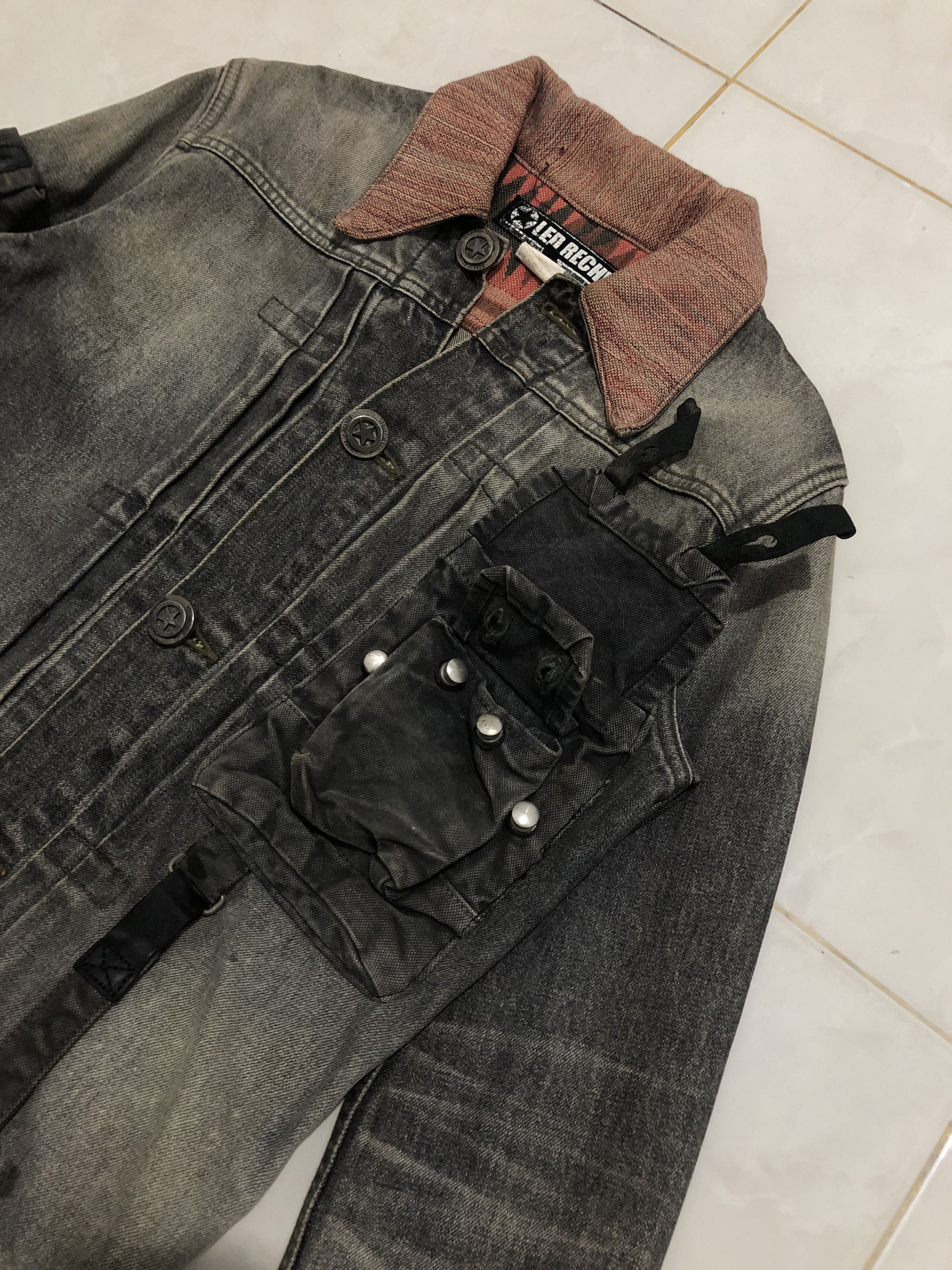 00s Led Rechwe Heavy weight Denim jacket punk style