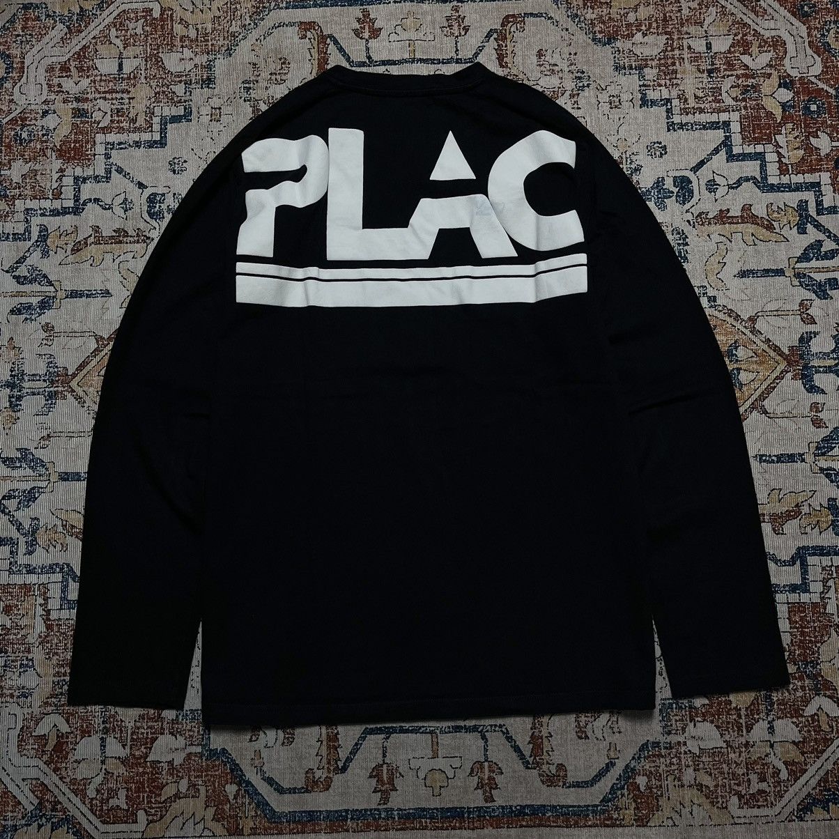 Japanese Brand PLAC Big Logo Printed Longsleeve Tee Size US L / EU 52-54 / 3 - 1 Thumbnail