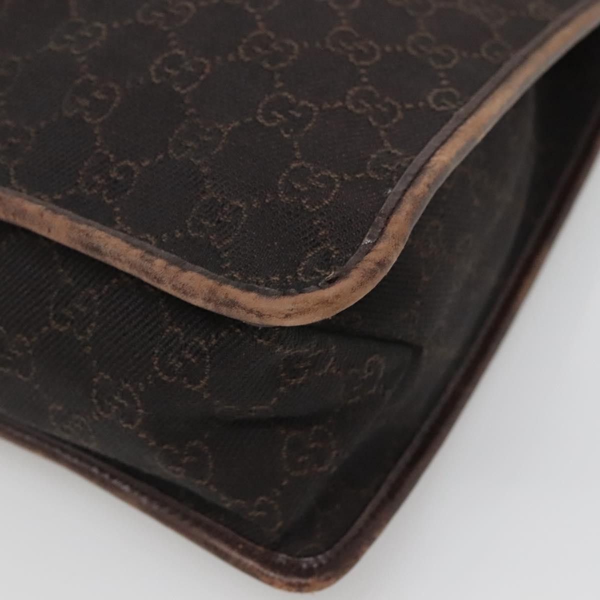 Gucci GUCCI GG Canvas Shoulder Bag Dark Brown Size ONE SIZE - 11 Thumbnail