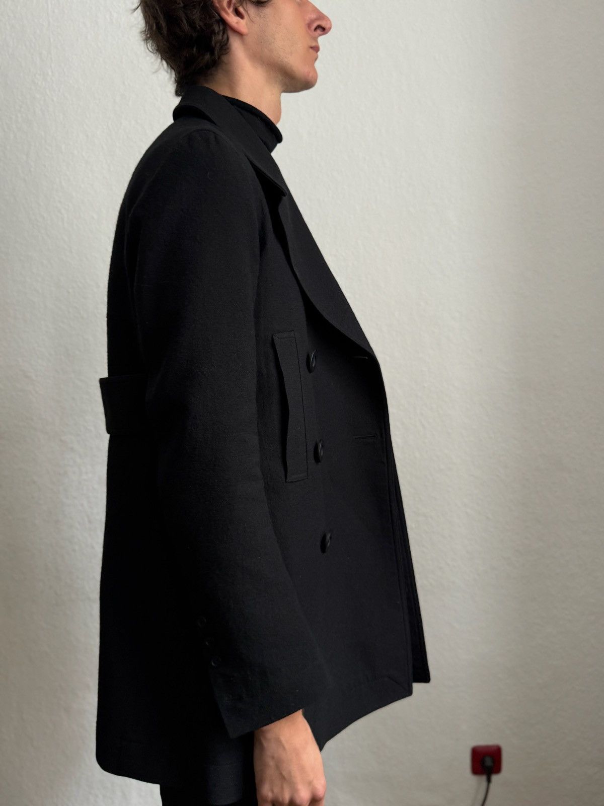 Rick Owens FW 16 "MASTODON" Double-Breasted JMF Wool Peacoat Rick Owens Size US M / EU 48-50 / 2 - 22 Thumbnail