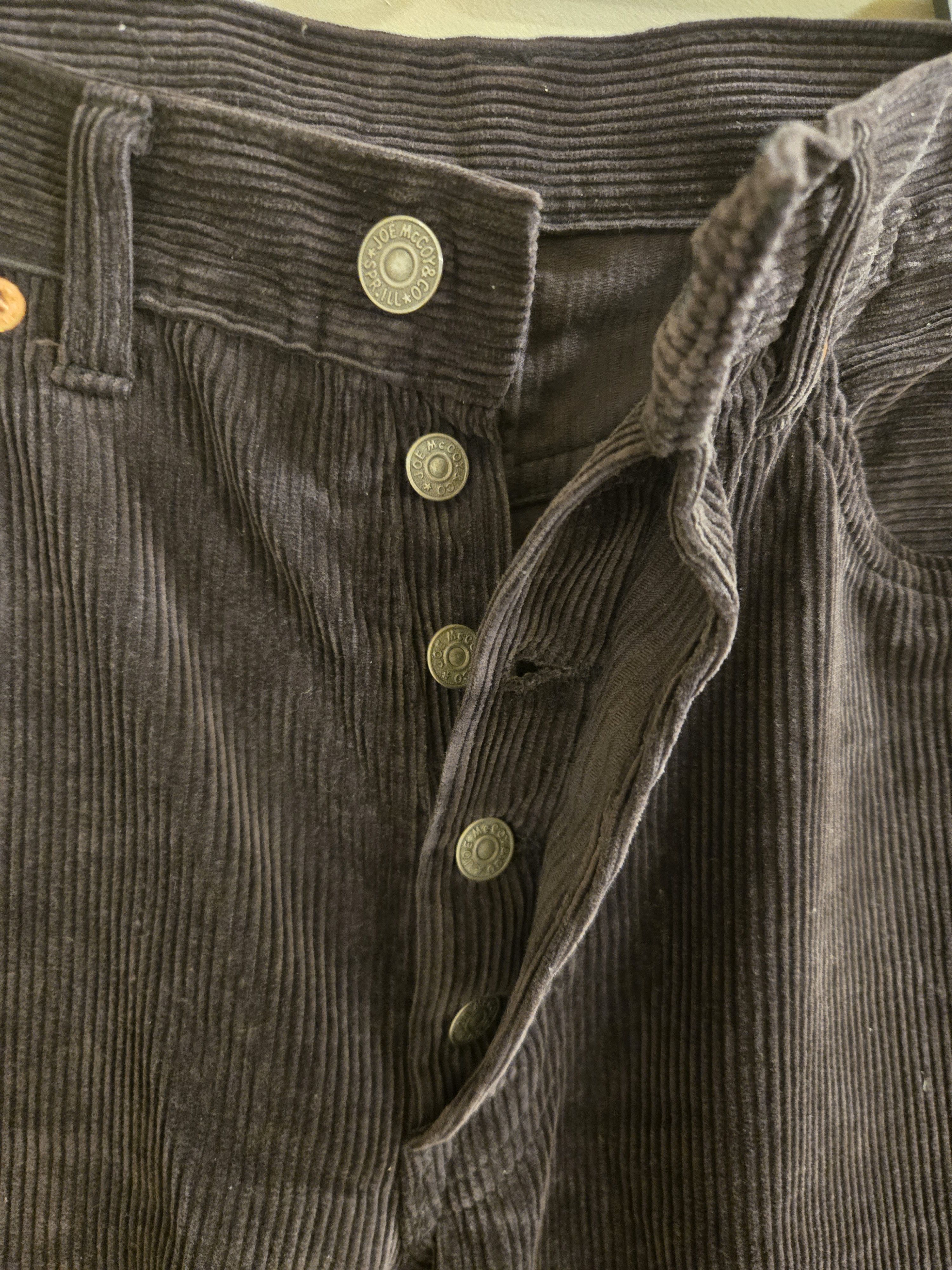 The Real McCoy's Corduroy Trousers Lot. 906 (CHARCOAL) Size US 31 - 4 Thumbnail