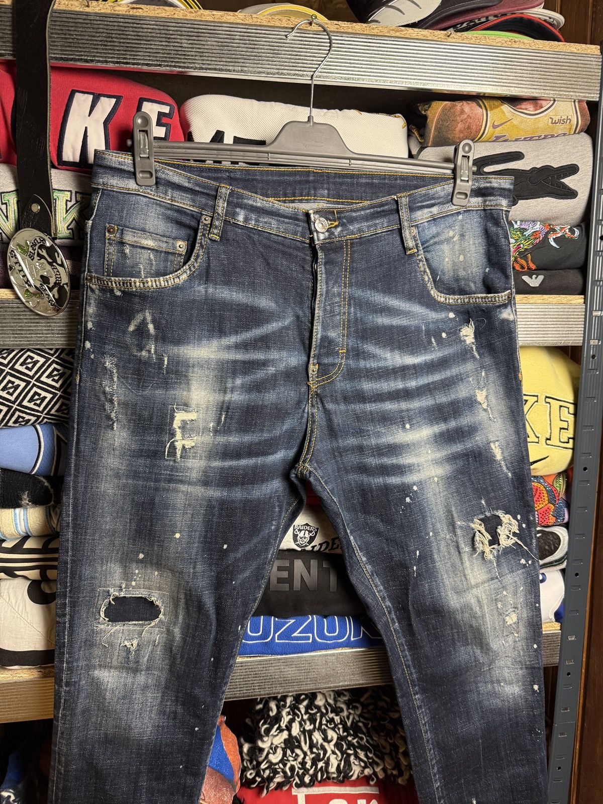 Dsquared2 Vintage Dsquared2 Distressed Raw Denim Pants Y2K Japan Style Size US 36 / EU 52 - 3 Thumbnail