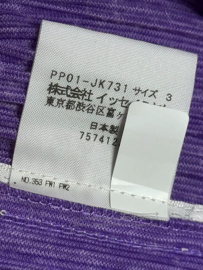 Issey Miyake Issey Miyake Purple Three-linen Long-sleeve Top Size S / US 4 / IT 40 - 4 Thumbnail