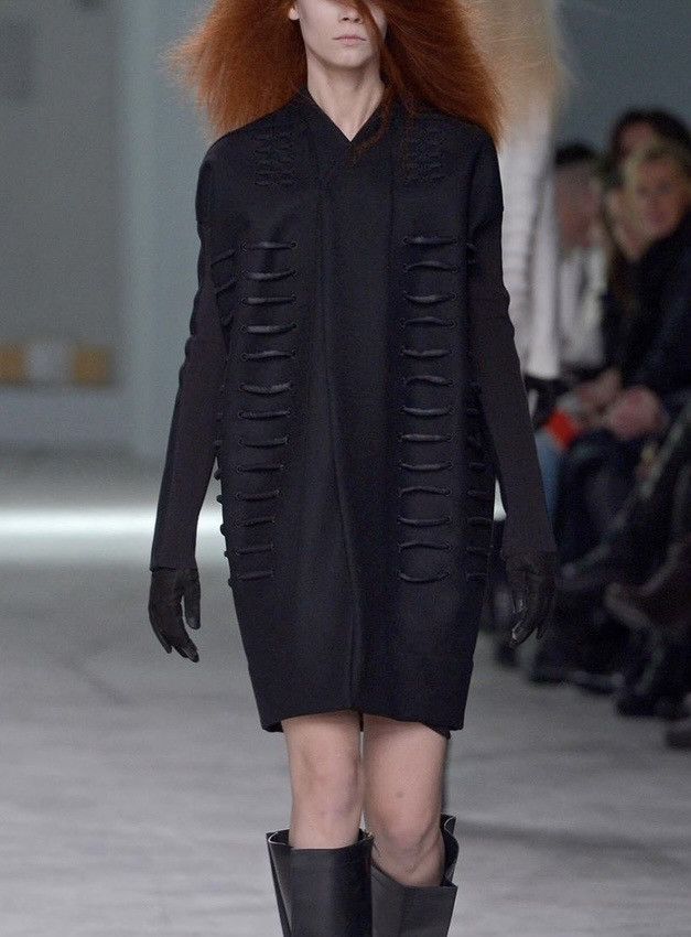Rick Owens Rick Owens PLINTH FW13 Black Wool Coat Size S / US 4 / IT 40 - 2 Thumbnail