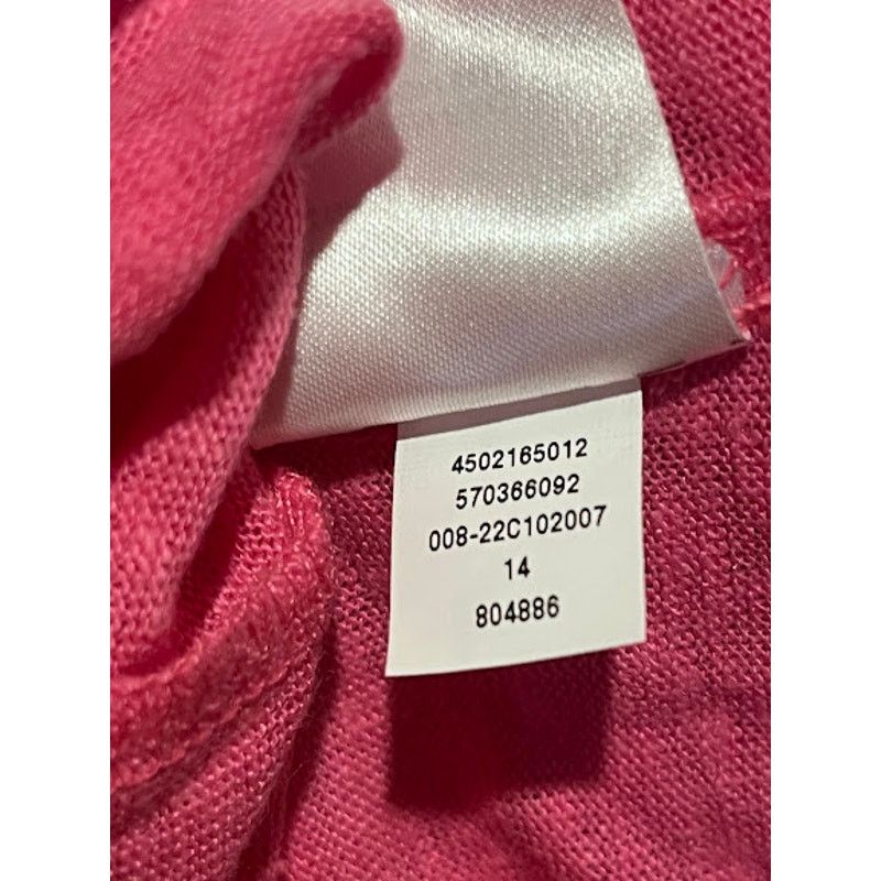 Chicos Chico's Shirt 100% Linen Short Sleeve V Neck Pink Gold XXL Size XXL / US 16-18 / IT 52-54 - 6 Thumbnail