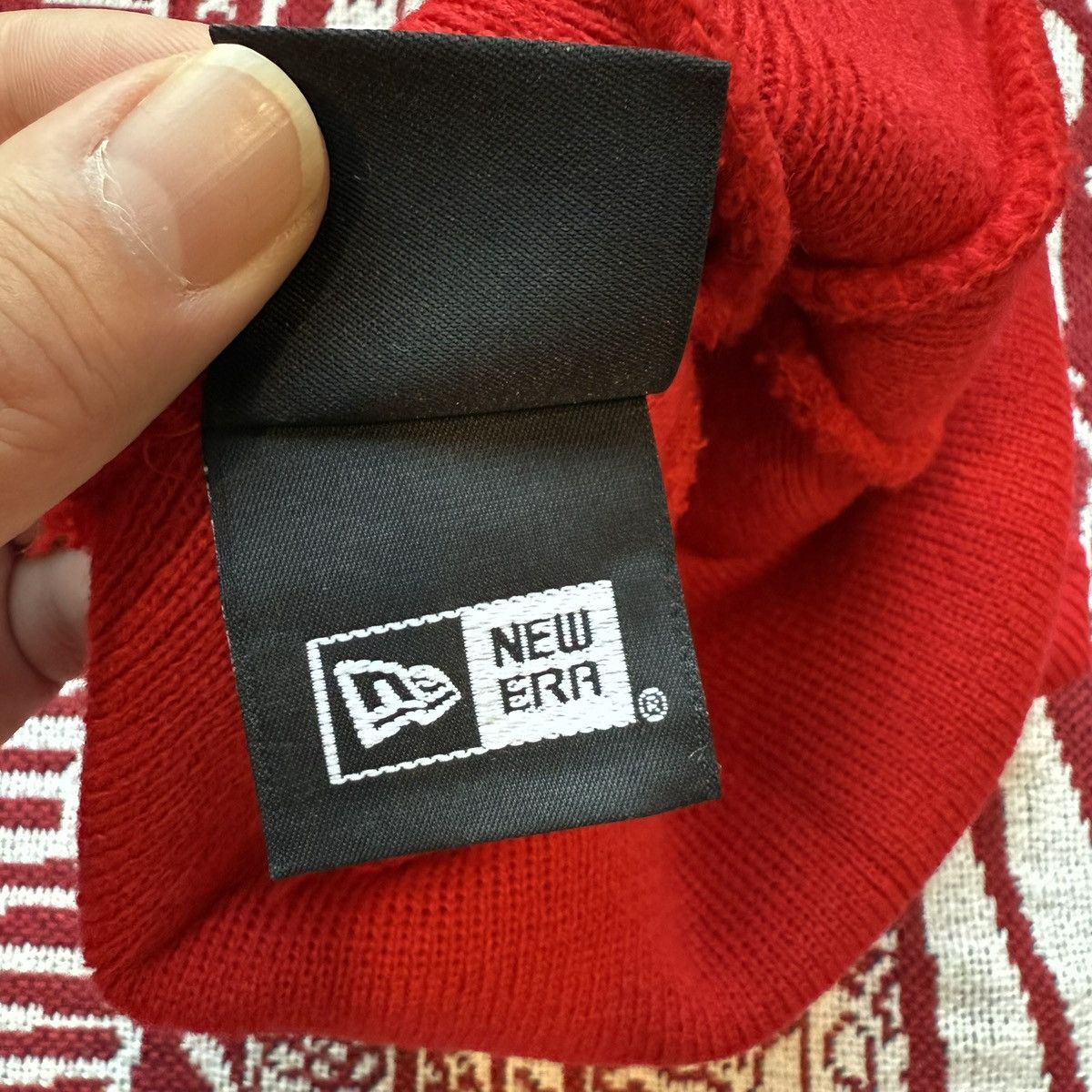 New Era × Supreme FW17 Supreme New Era Box Logo Beanie Red Size ONE SIZE - 6 Thumbnail