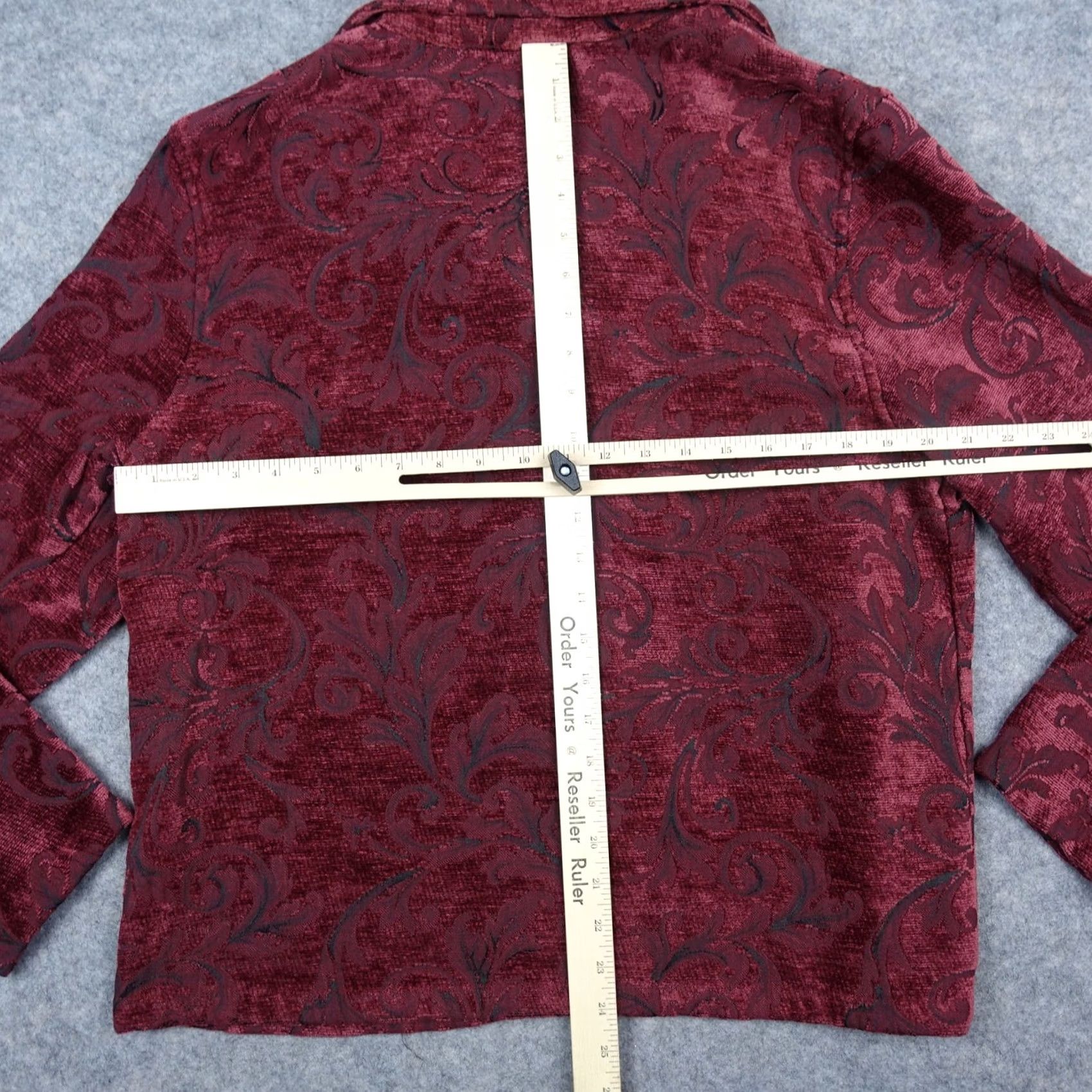 Vintage VINTAGE First Option Shirt Womens L Red 90s Casual Button-Up Brocade Top VTG Size L / US 10 / IT 46 - 5 Thumbnail
