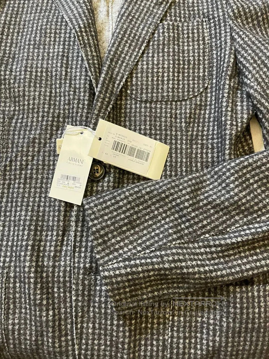 Armani Collezioni Armani Collezioni Houndstooth Wool Blazer. Size US S / EU 44-46 / 1 - 5 Thumbnail
