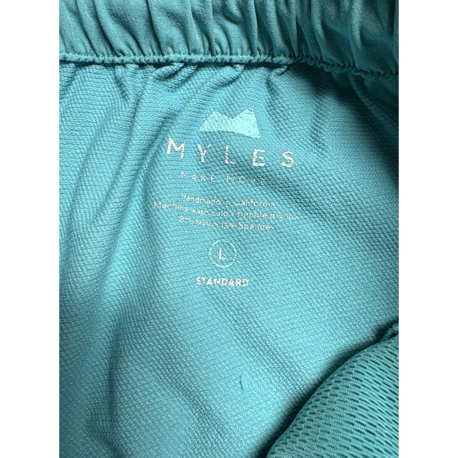 Vintage Myles Athletic Shorts Mens Large Turquoise Standard Performance Training Shirt? Size US 33 - 6 Thumbnail