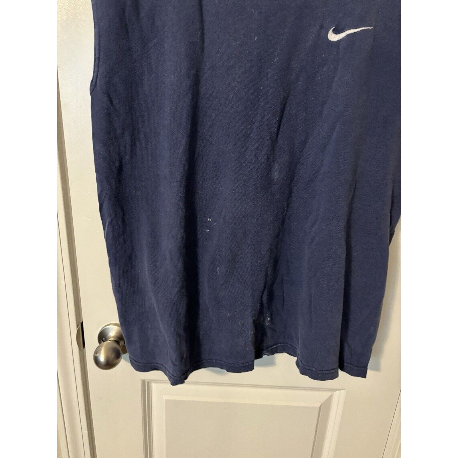 Nike Vintage y2k faded sleeveless blue nike plain check shirt Size US L / EU 52-54 / 3 - 2 Thumbnail