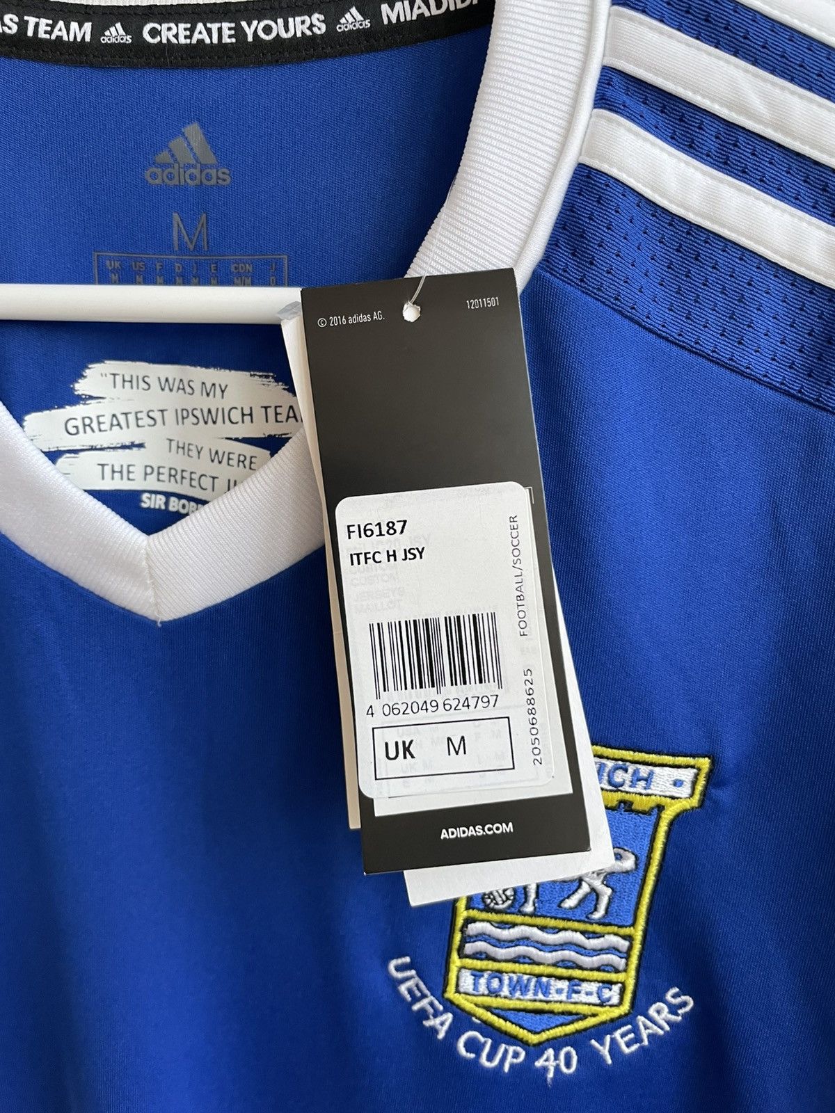 Adidas NEW IPSWICH TOWN 2020 2021 HOME SOCCER JERSEY FOOTBALL SHIRT Size US M / EU 48-50 / 2 - 10 Thumbnail