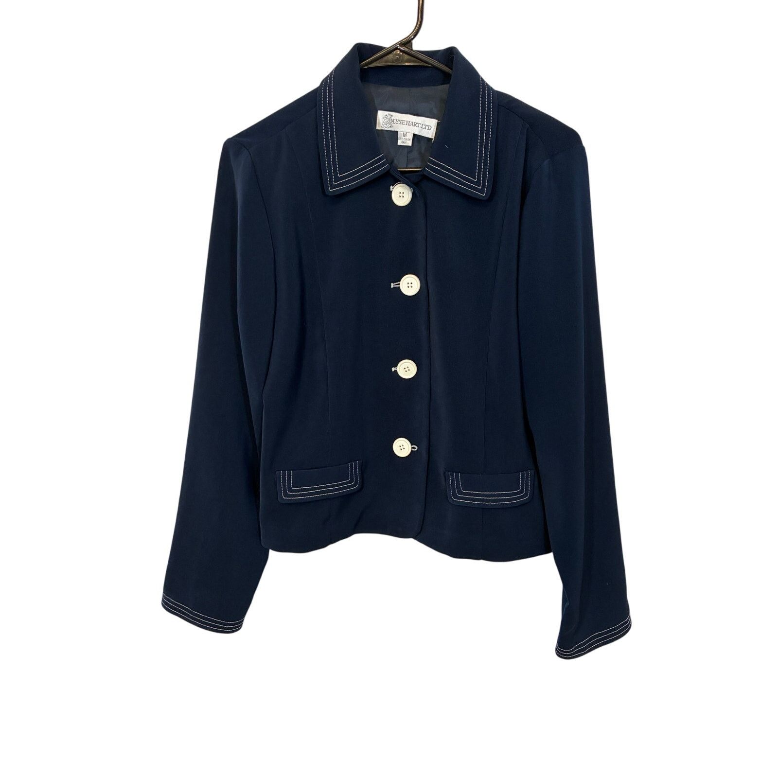 Other Ilyse Hart Ltd Navy Blazer Old Money Jackie Kennedy M Size M / US 6-8 / IT 42-44 - 2 Thumbnail