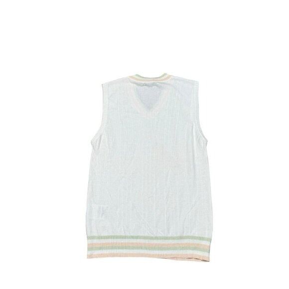 Burberry NWT Burberry Golf Cream White Cotton Vest Size Large Sleevel Size L / US 10 / IT 46 - 7 Thumbnail