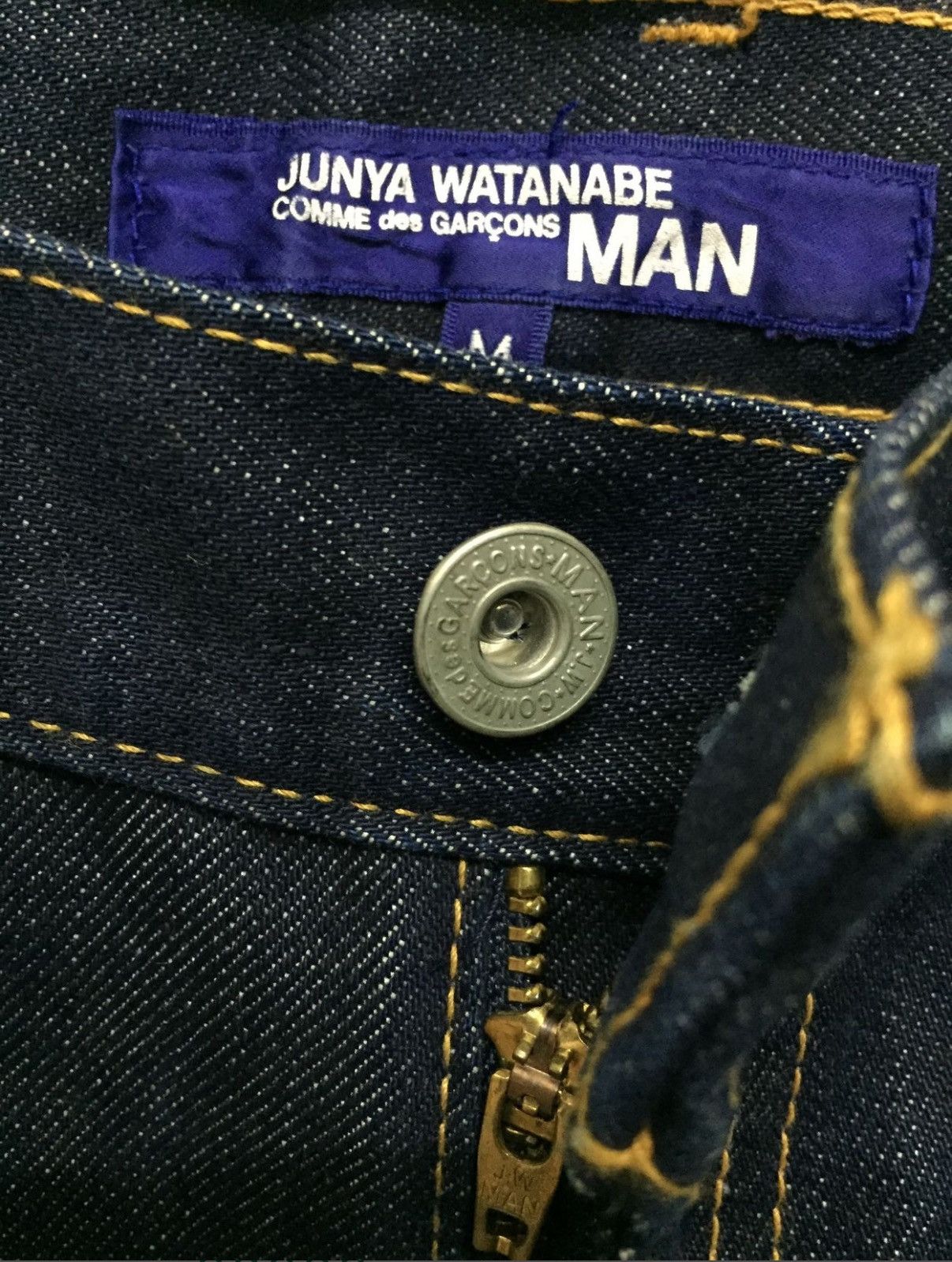 Comme des Garcons AD02 Junya Watanabe 56 Numeric printing Indigo denim Size US 33 - 7 Thumbnail