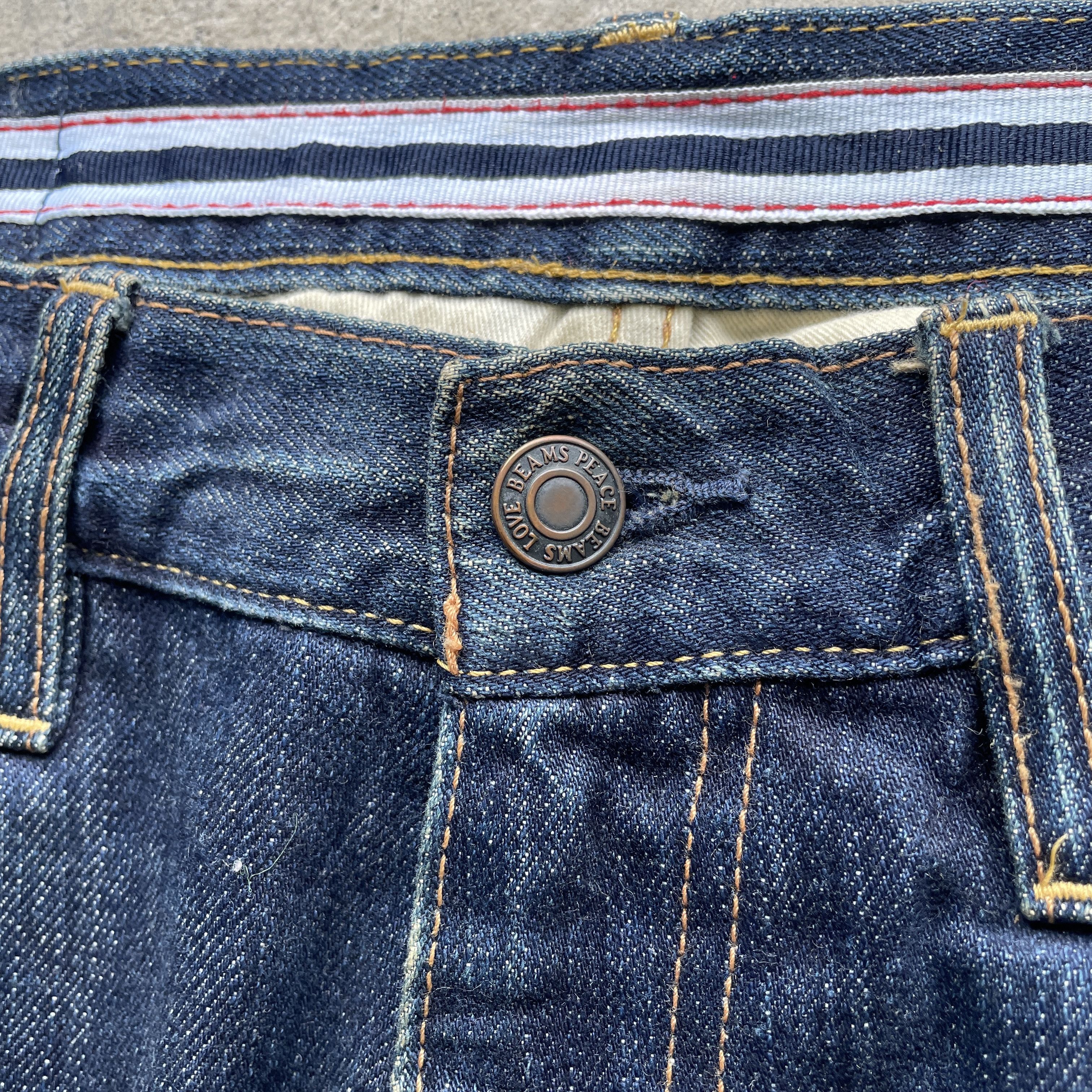 Japanese Brand × Jean Vintage Beams Dark Blue Denim Jeans Pants Japanese Brand W32 Size US 32 / EU 48 - 6 Thumbnail