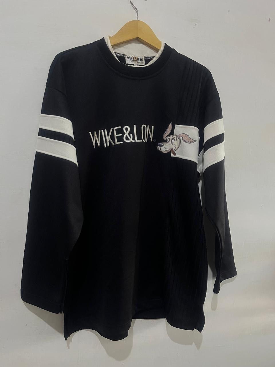 Japanese Brand Sweater Vintage 90's Wike & Lon Big Logo Size US XL / EU 56 / 4 - 1 Thumbnail
