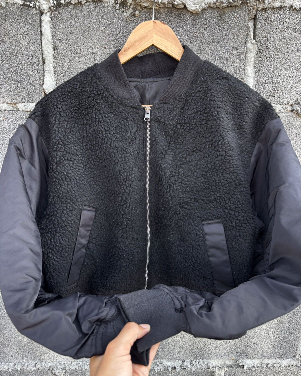Alpha Industries Black Alpha Industries Fleece Cropped Zip Jacket Size US M / EU 48-50 / 2 - 6 Thumbnail