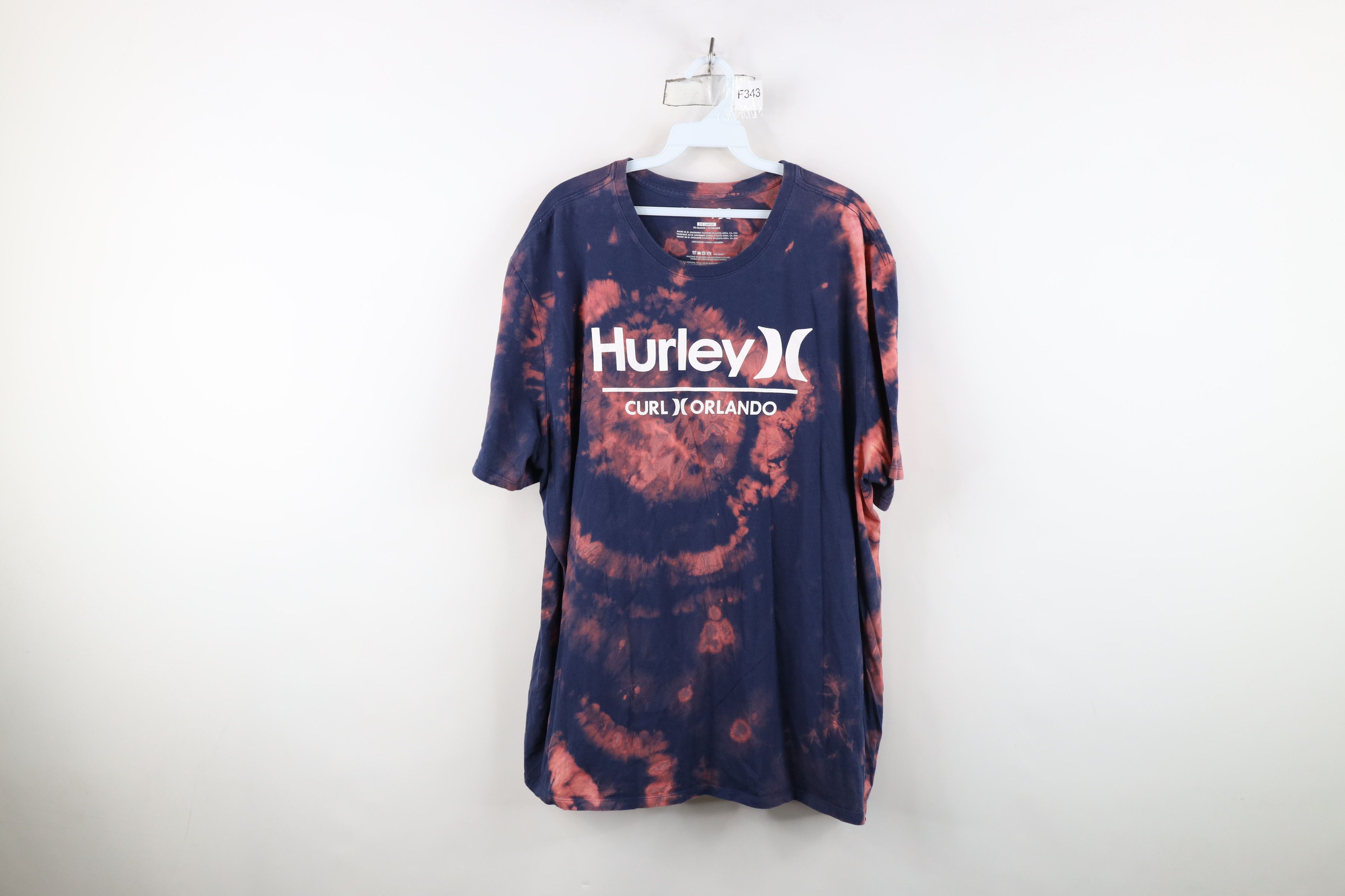 Hurley Hurley Surfing Acid Wash Spell Out Short Sleeve T-Shirt Blue Size US XXL / EU 58 / 5 - 1 Thumbnail