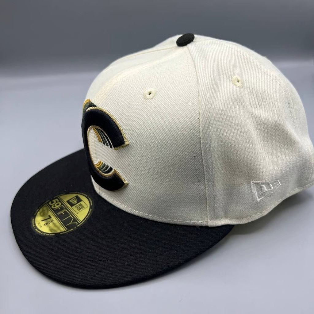 New Era Chicago Cubs Hat Men 7 3/8 White 59Fifty New Era Fitted Cap Size ONE SIZE - 3 Thumbnail