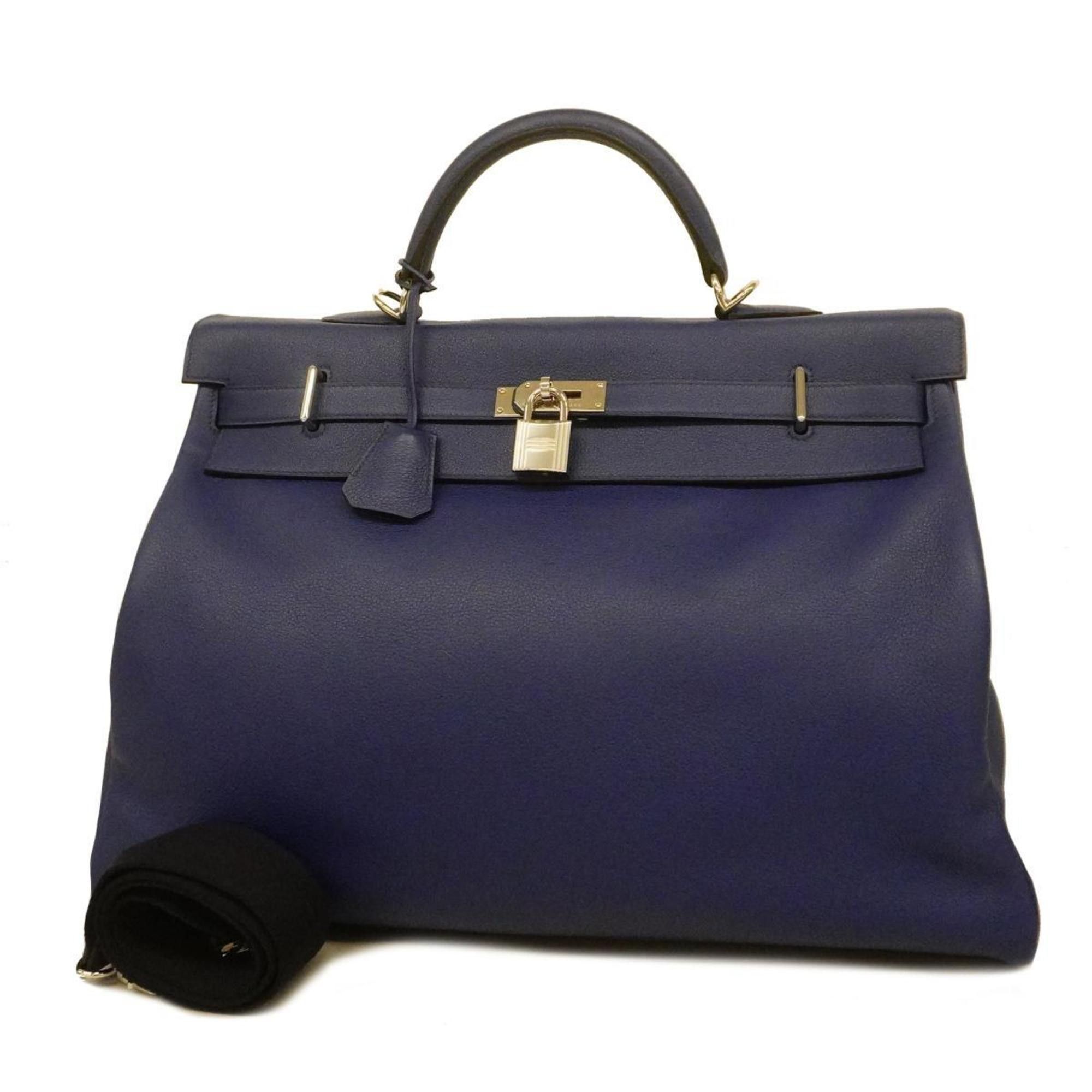 image of Hermes Kelly Handbag in Purple, Women's